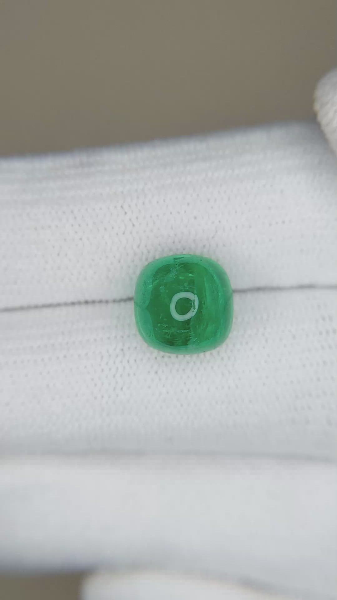 4.20 Ct. Cabochon Emerald from Afghanistan Size Video