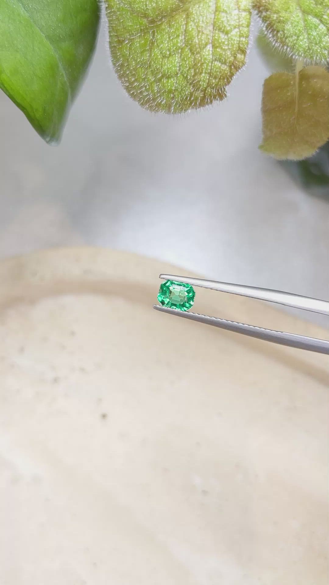 0.69 Ct. Emerald from Colombia Size Video