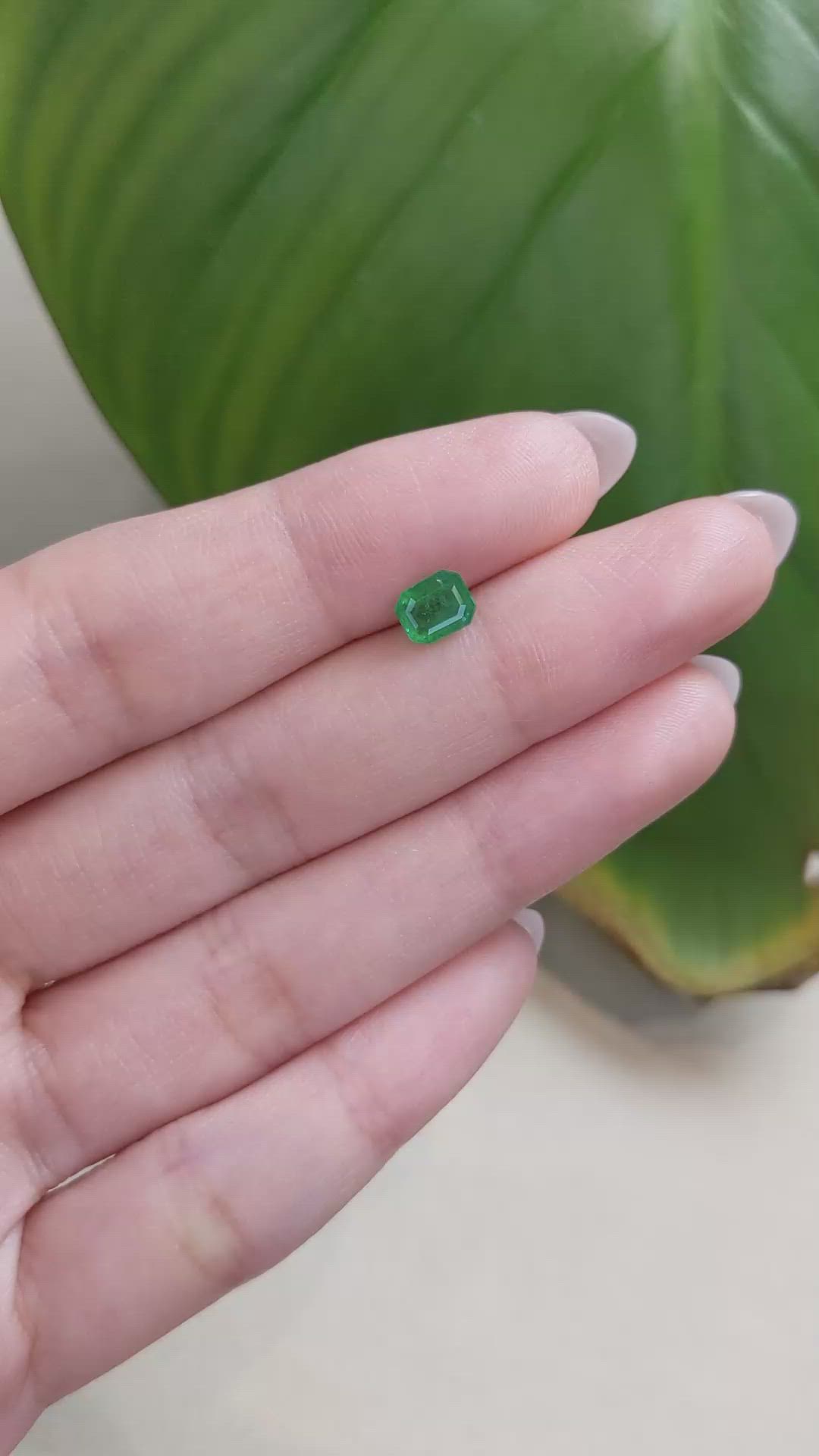 0.71 Ct. Emerald from Colombia Size Video