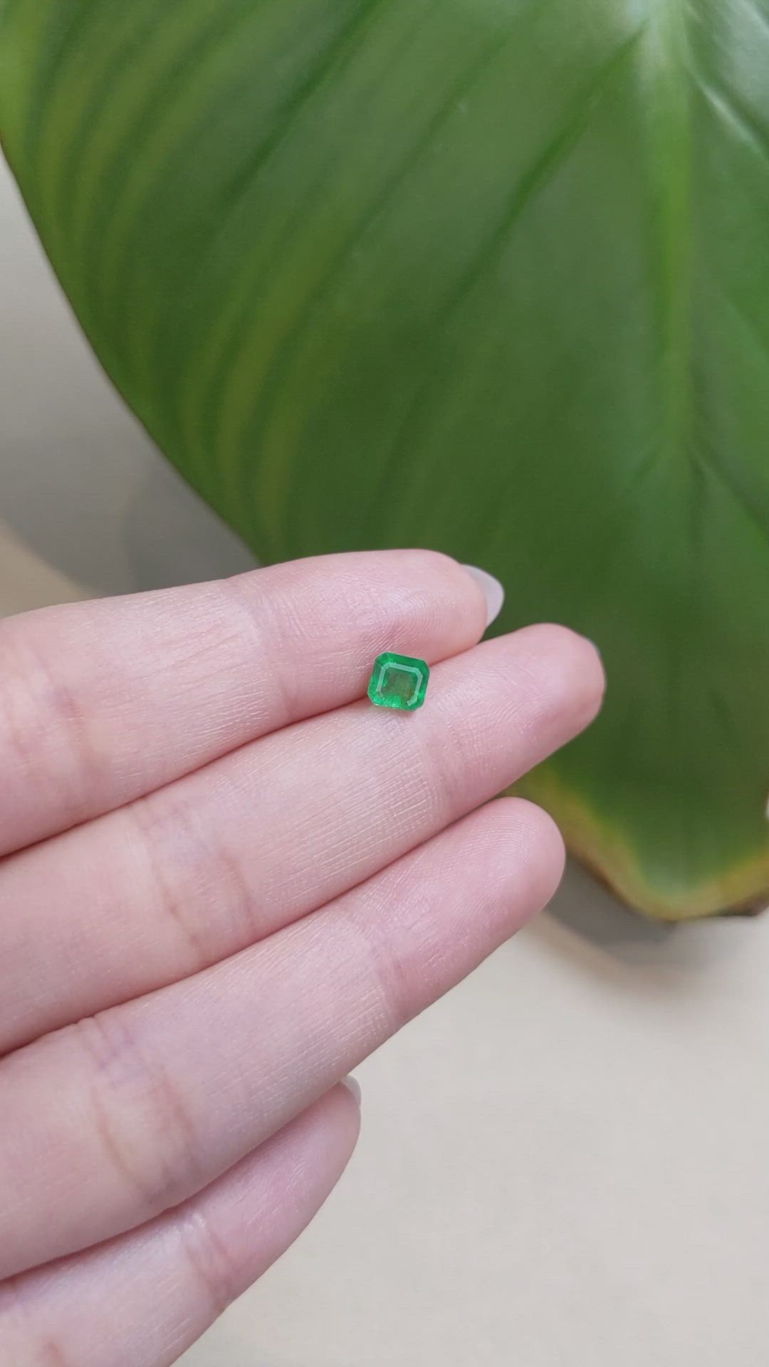 0.64 Ct. Emerald from Colombia Size Video