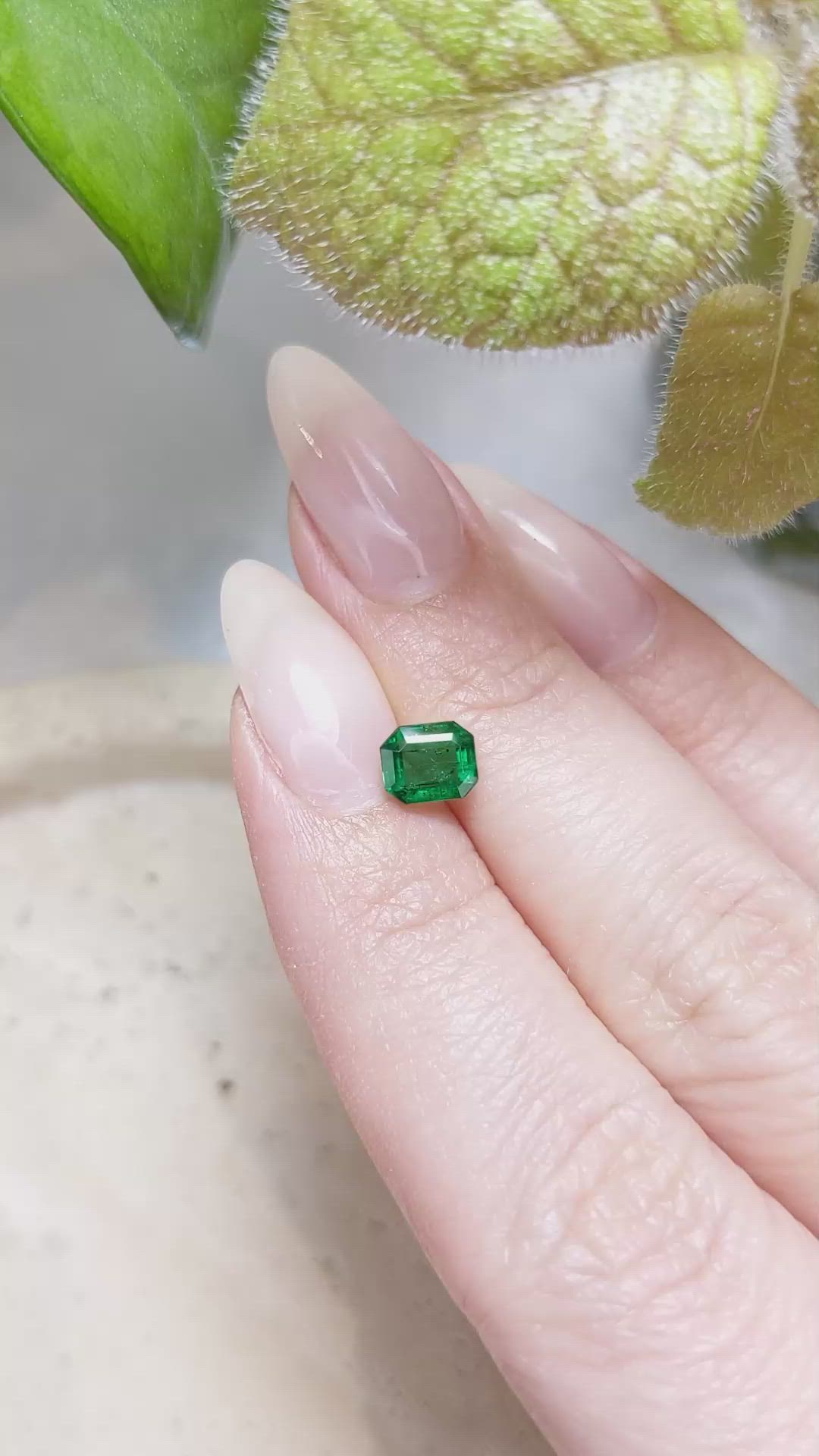 0.79 Ct. Emerald from Zambia Size Video