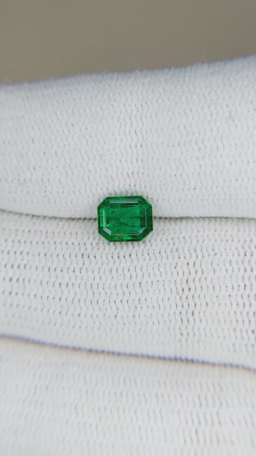 0.79 Ct. Emerald from Zambia Size Video