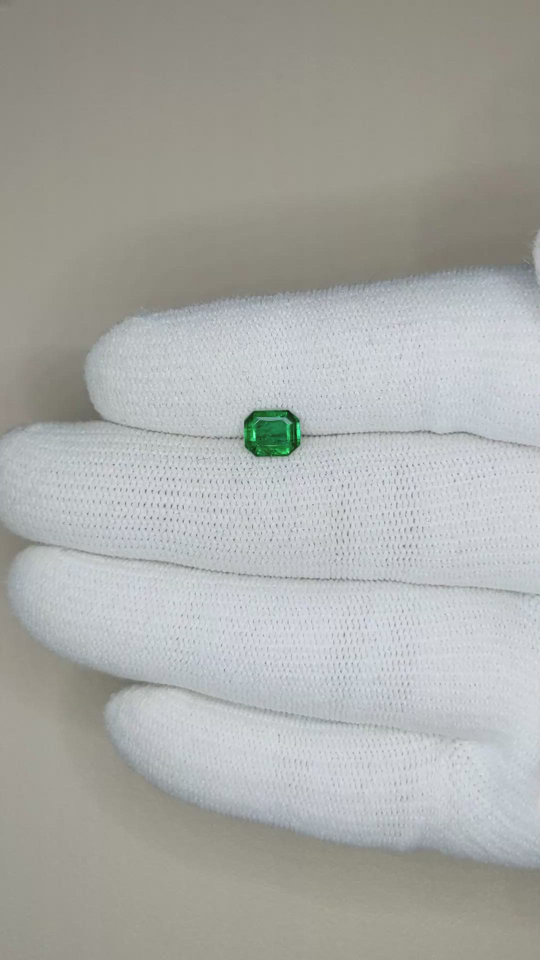 0.79 Ct. Emerald from Zambia Size Video