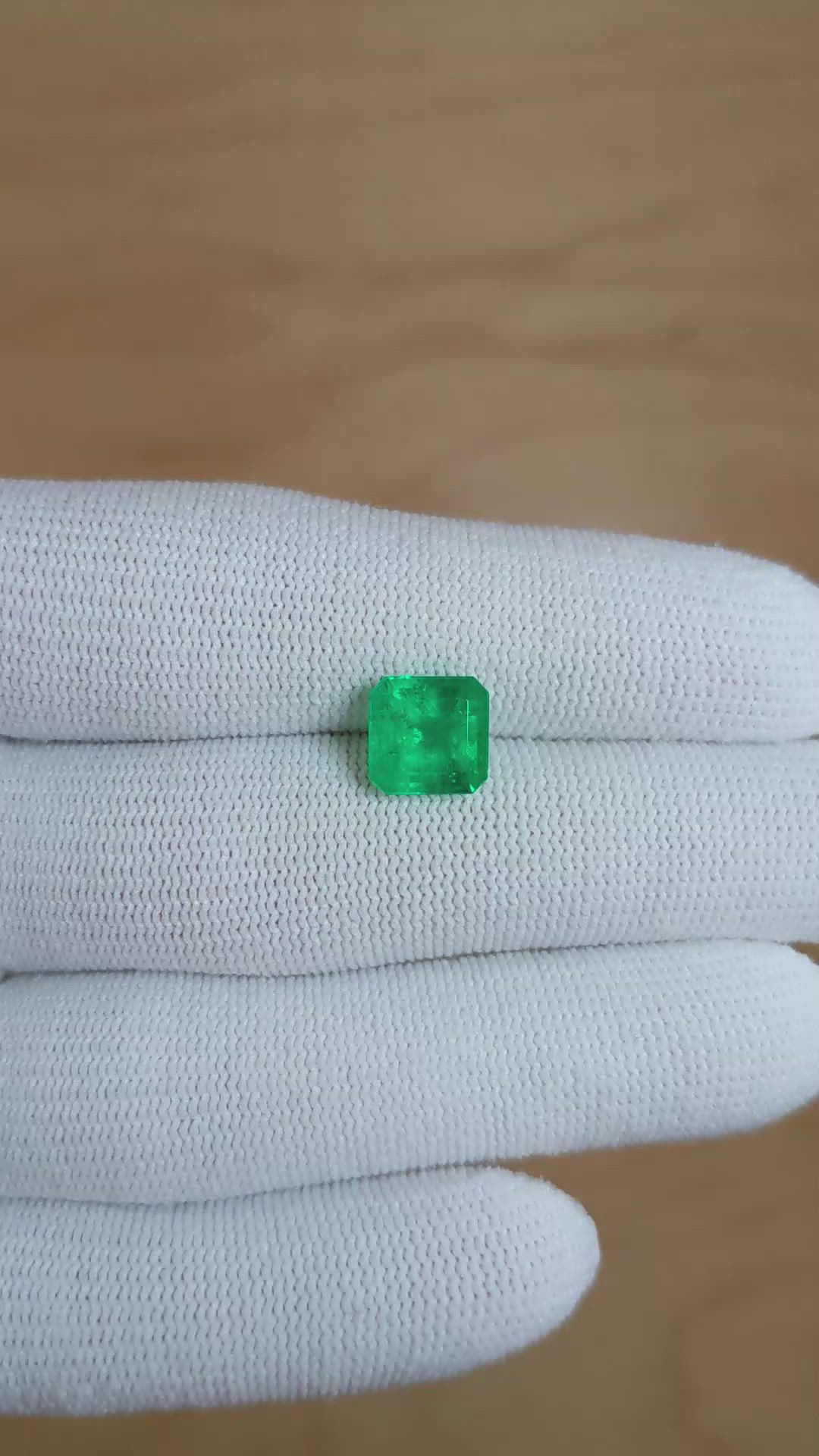2.53 Ct. Emerald from Colombia Size Video