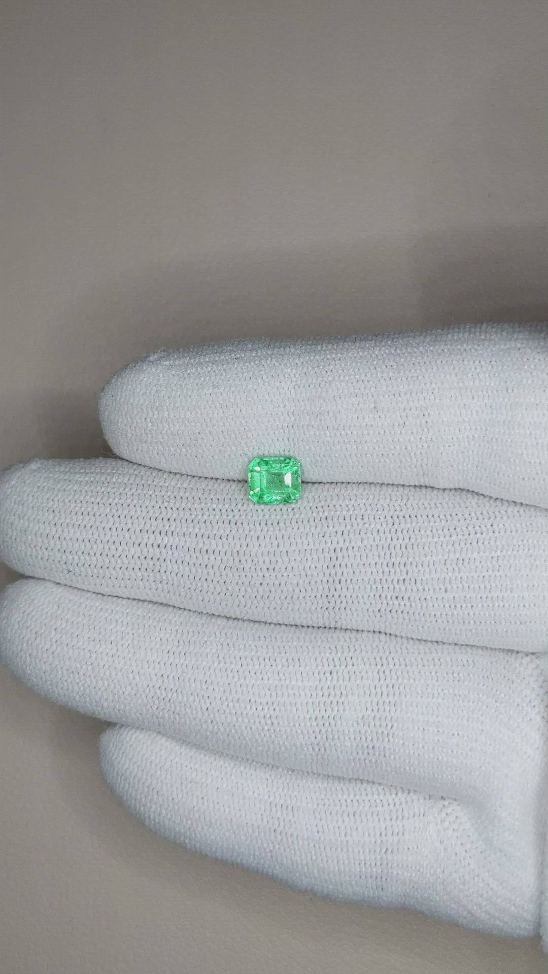 0.86 Ct. Emerald from Zambia Size Video