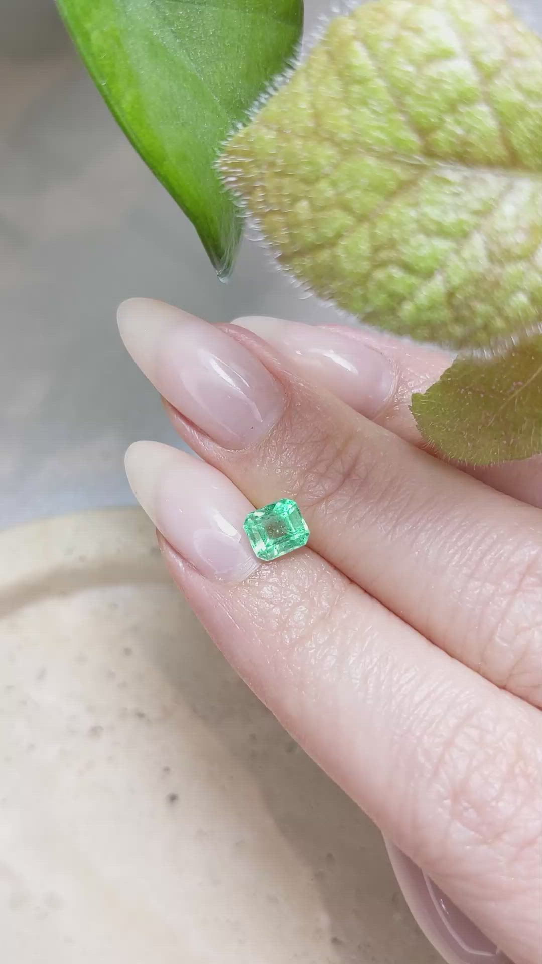 0.86 Ct. Emerald from Zambia Size Video