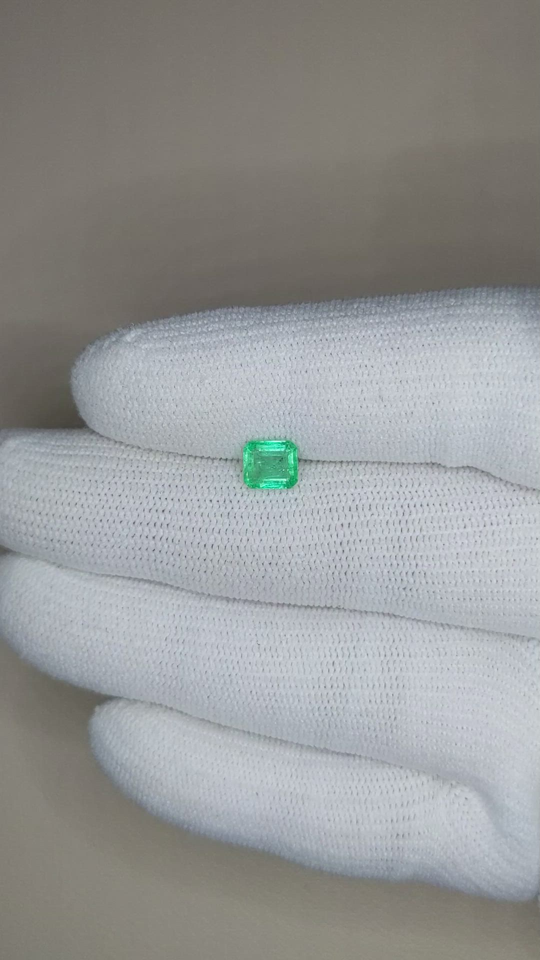 0.78 Ct. Emerald from Zambia Size Video
