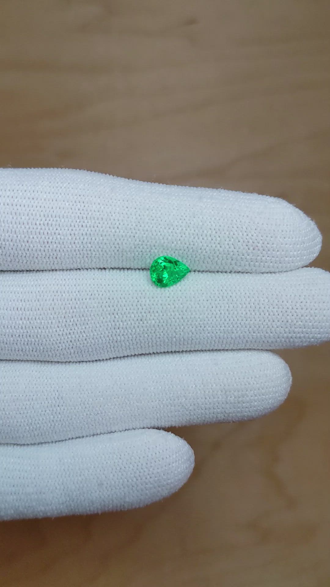 0.75 Ct. Emerald from Colombia Size Video