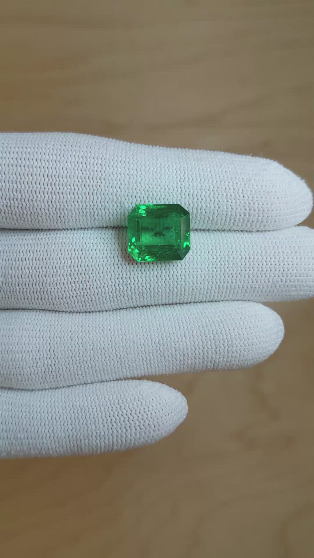 7.02 Ct. Emerald from Zambia Size Video