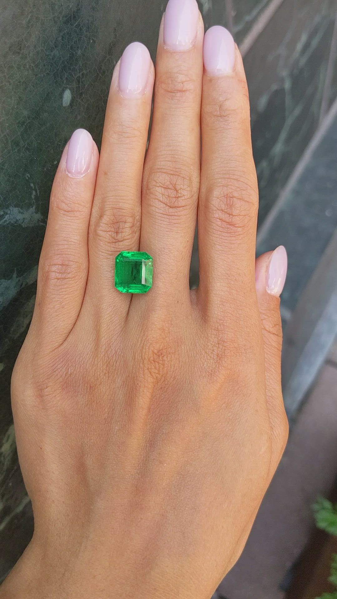 7.02 Ct. Emerald from Zambia Size Video