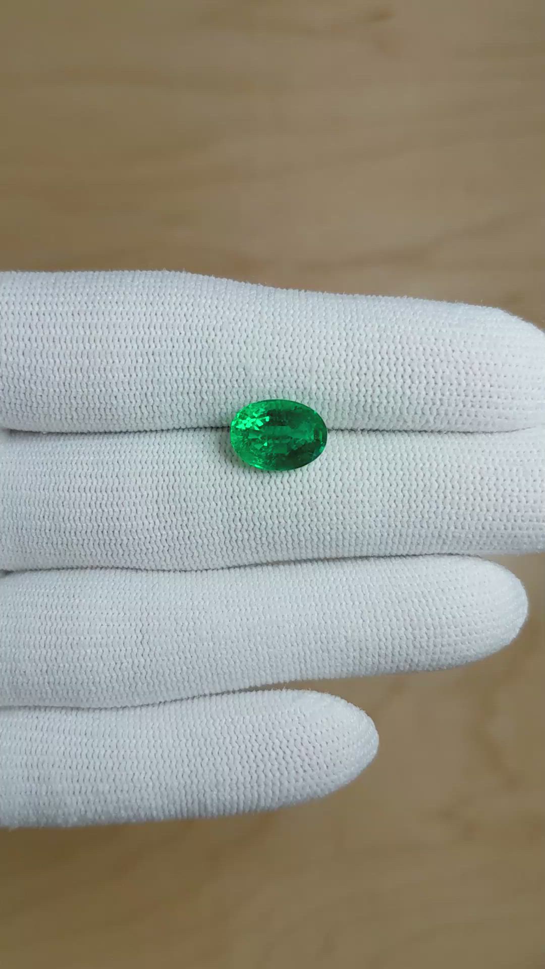 3.13 Ct. Emerald from Zambia Size Video