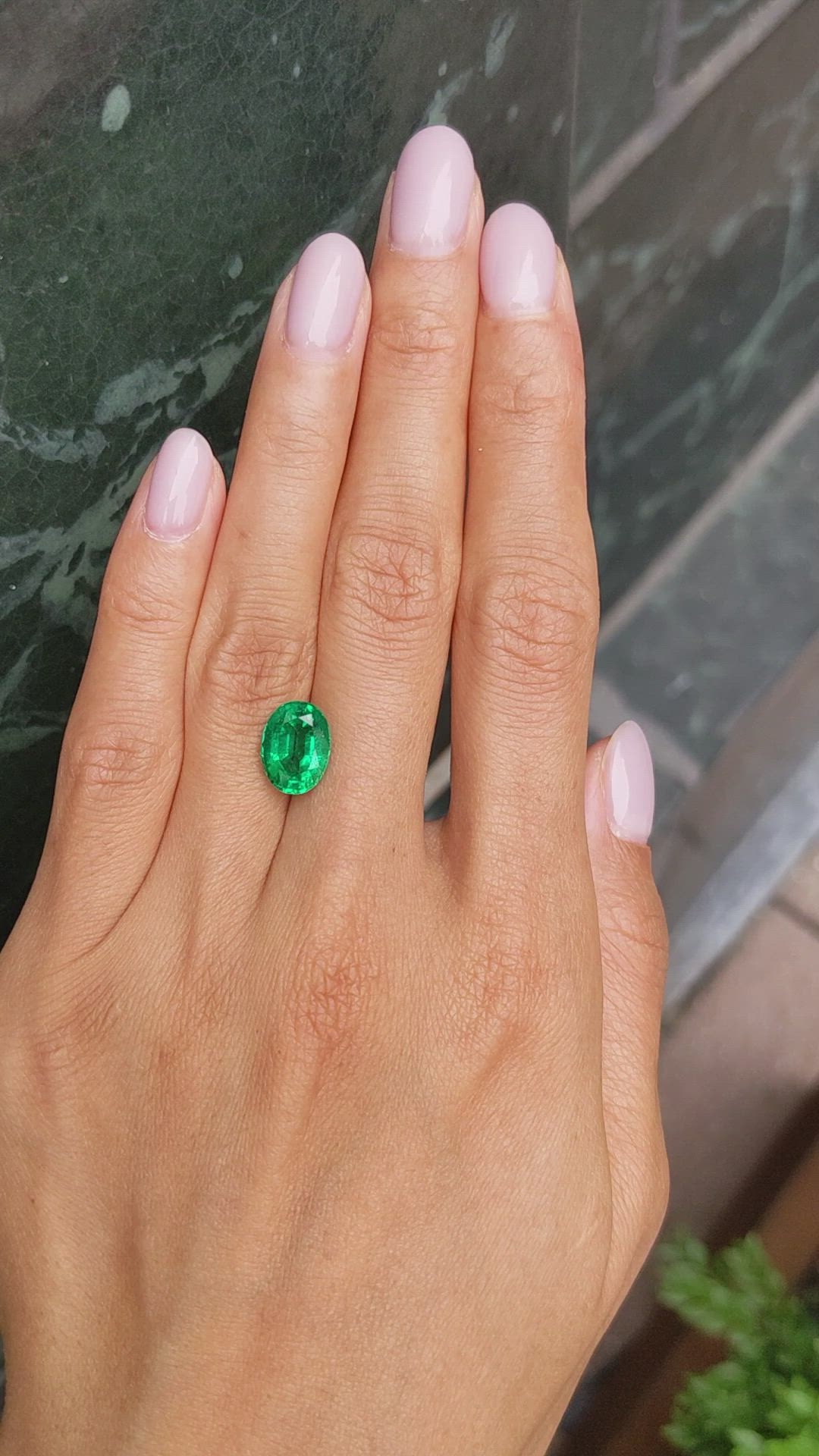3.13 Ct. Emerald from Zambia Size Video
