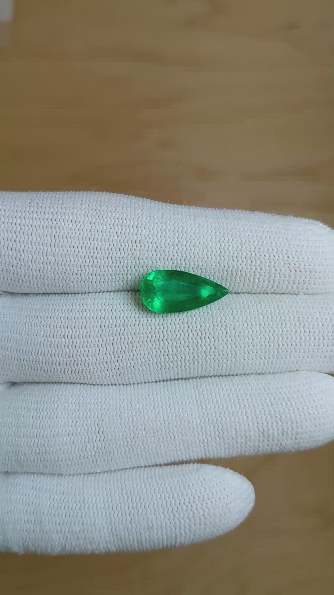 3.36 Ct. Emerald from Colombia Size Video