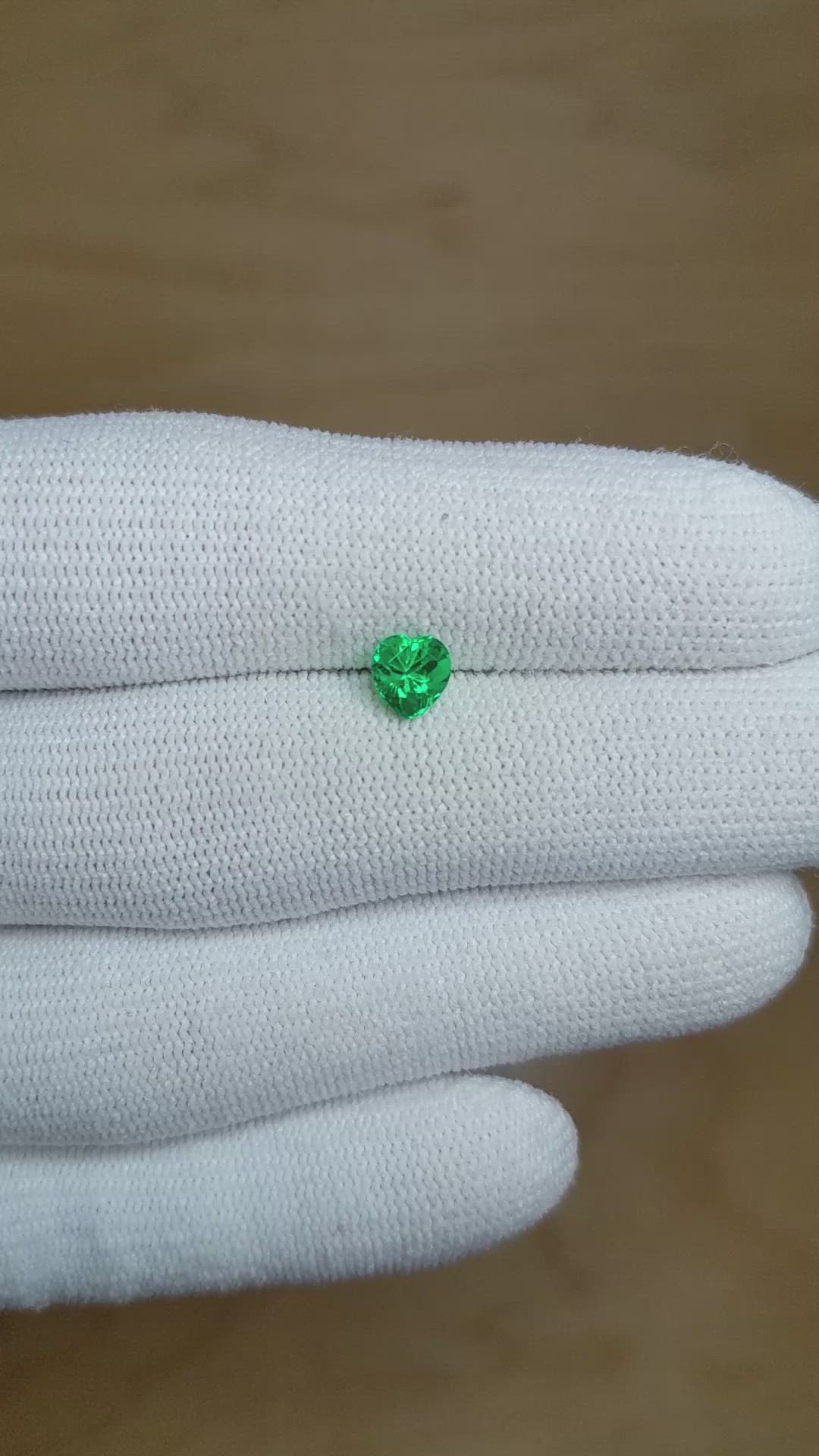 0.59 Ct. Emerald from Colombia Size Video
