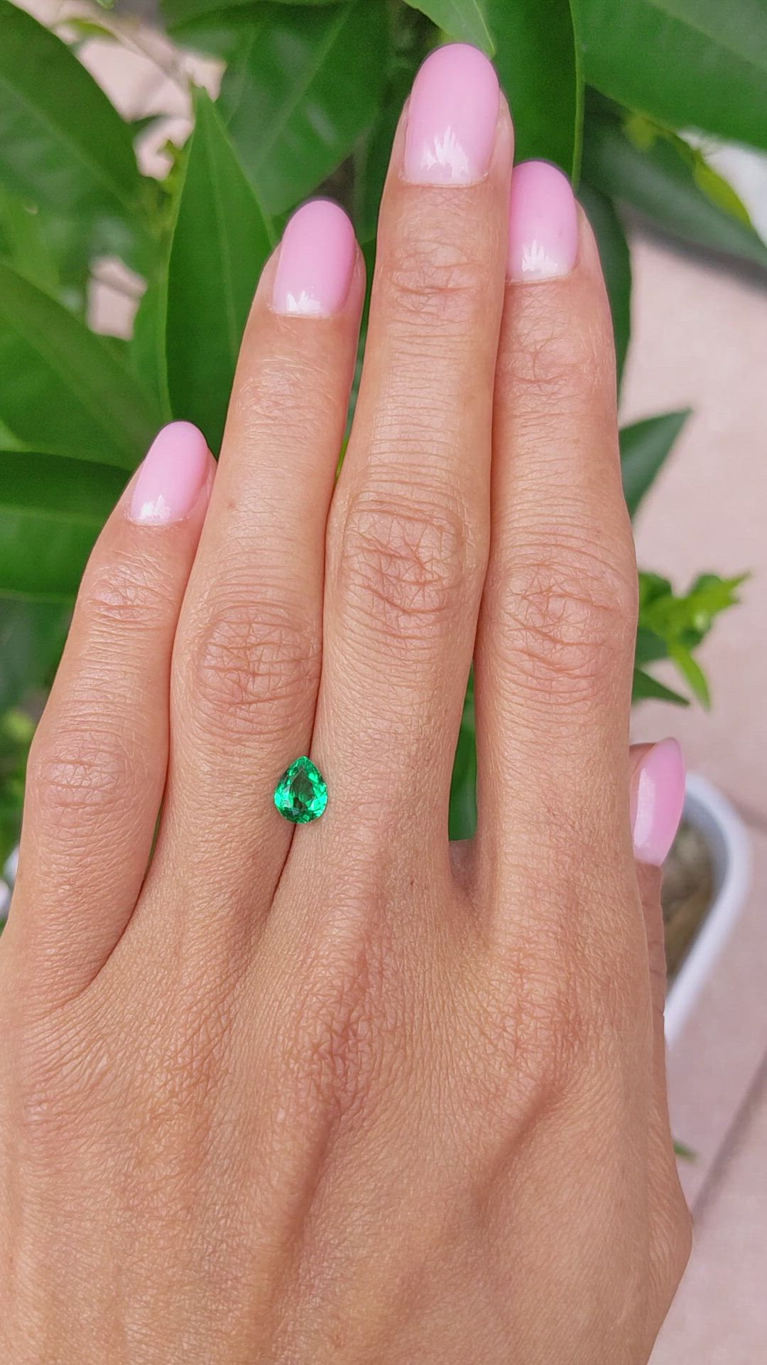 0.58 Ct. Emerald from Colombia Size Video