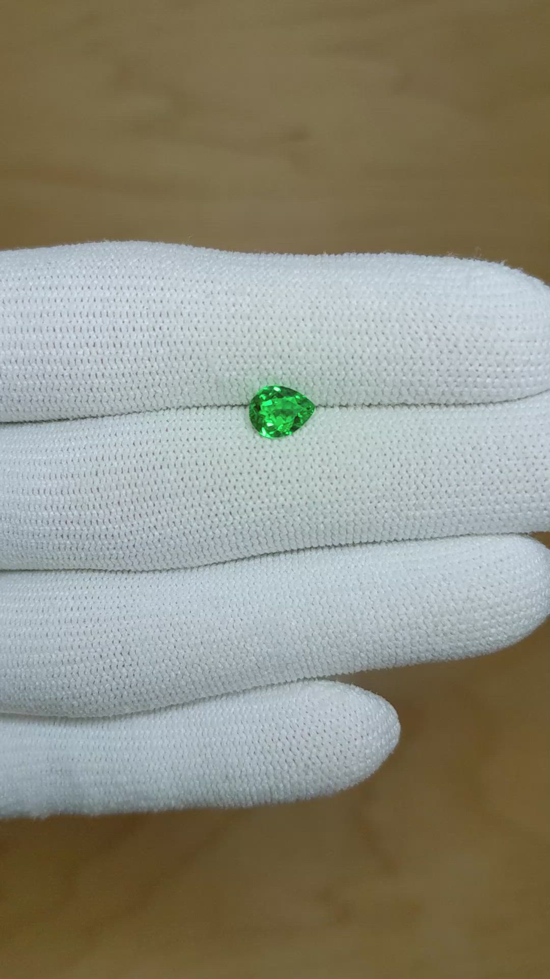 0.58 Ct. Emerald from Colombia Size Video