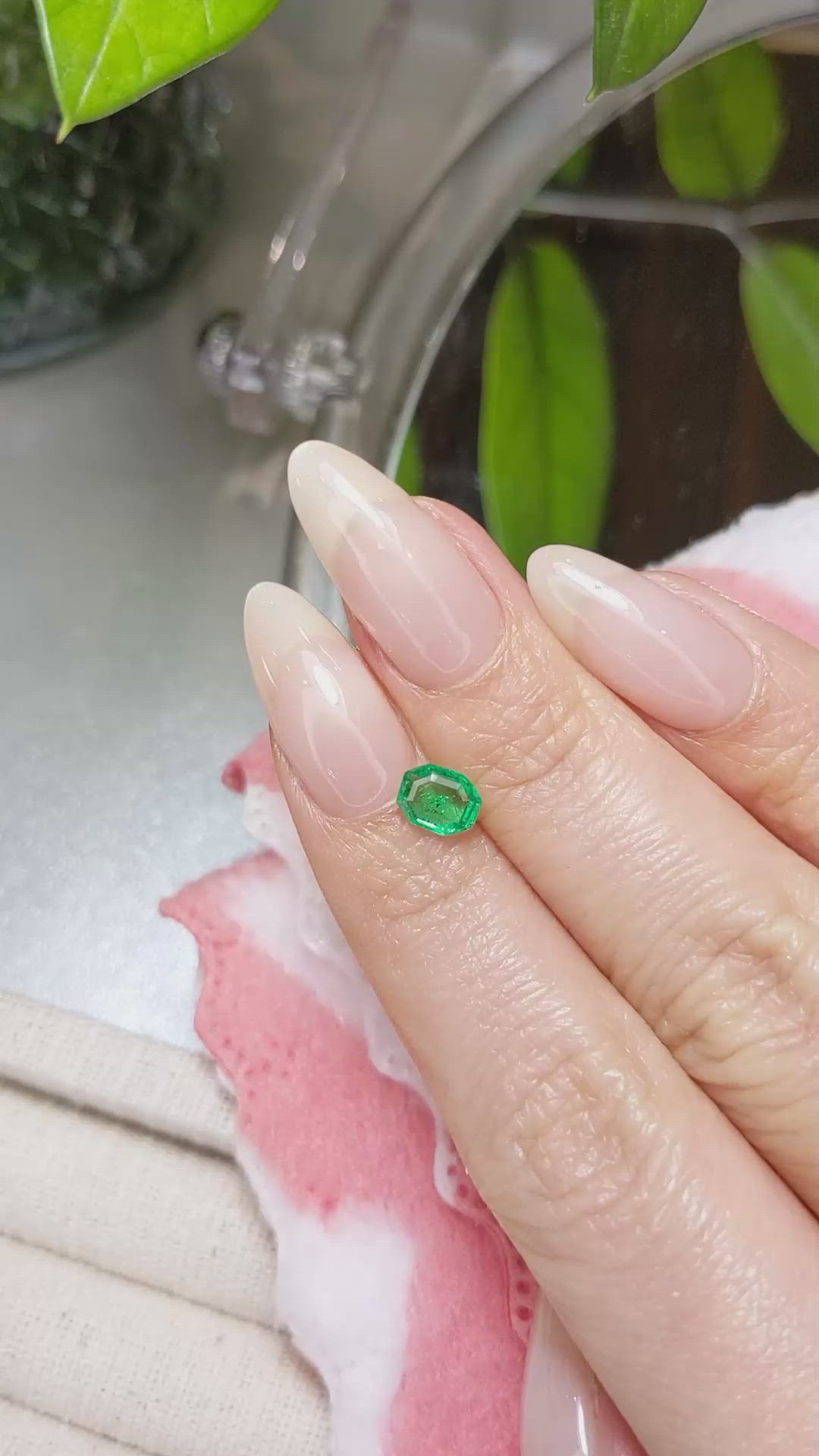 0.58 Ct. Emerald from Colombia Size Video