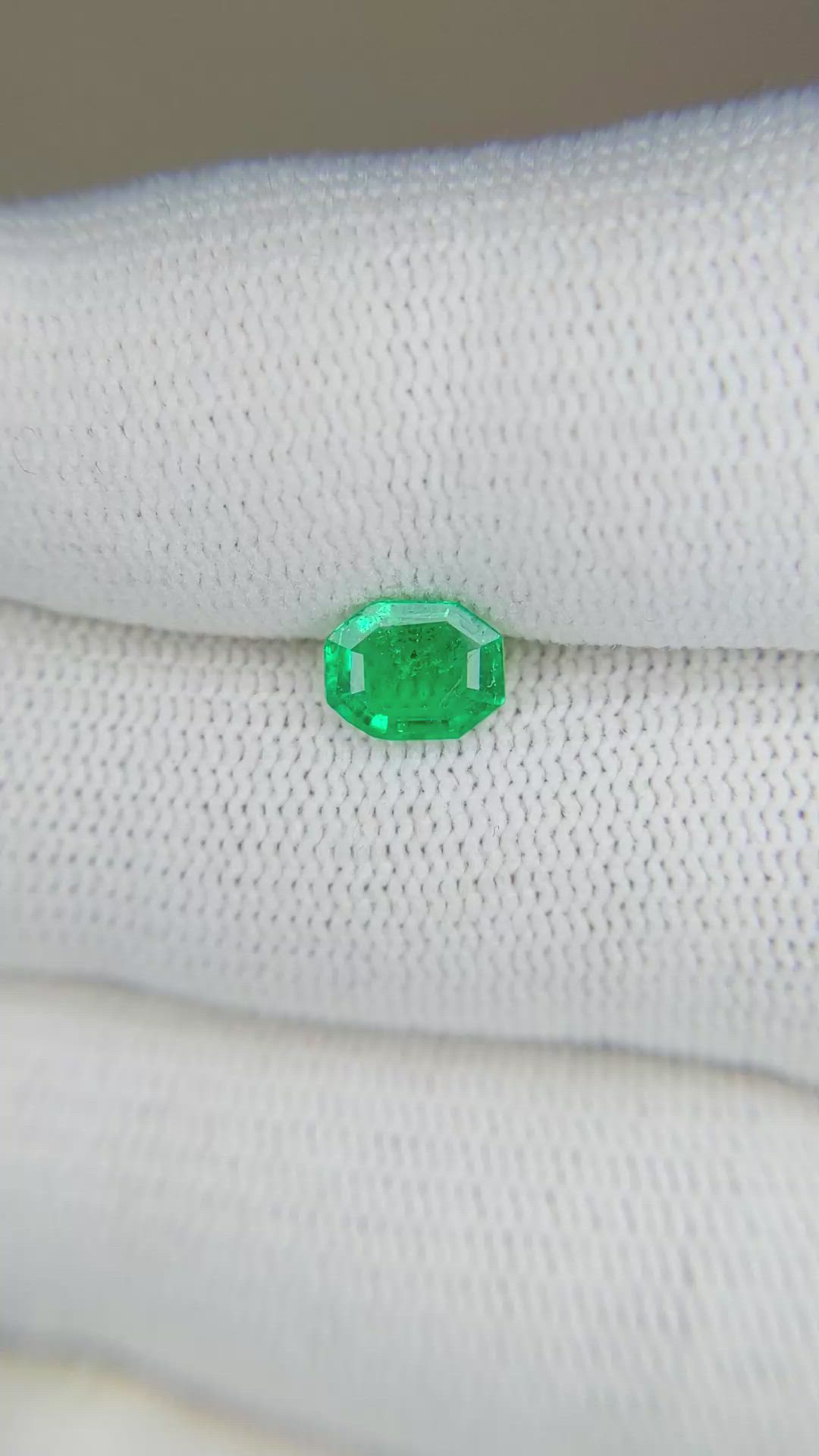 0.58 Ct. Emerald from Colombia Size Video