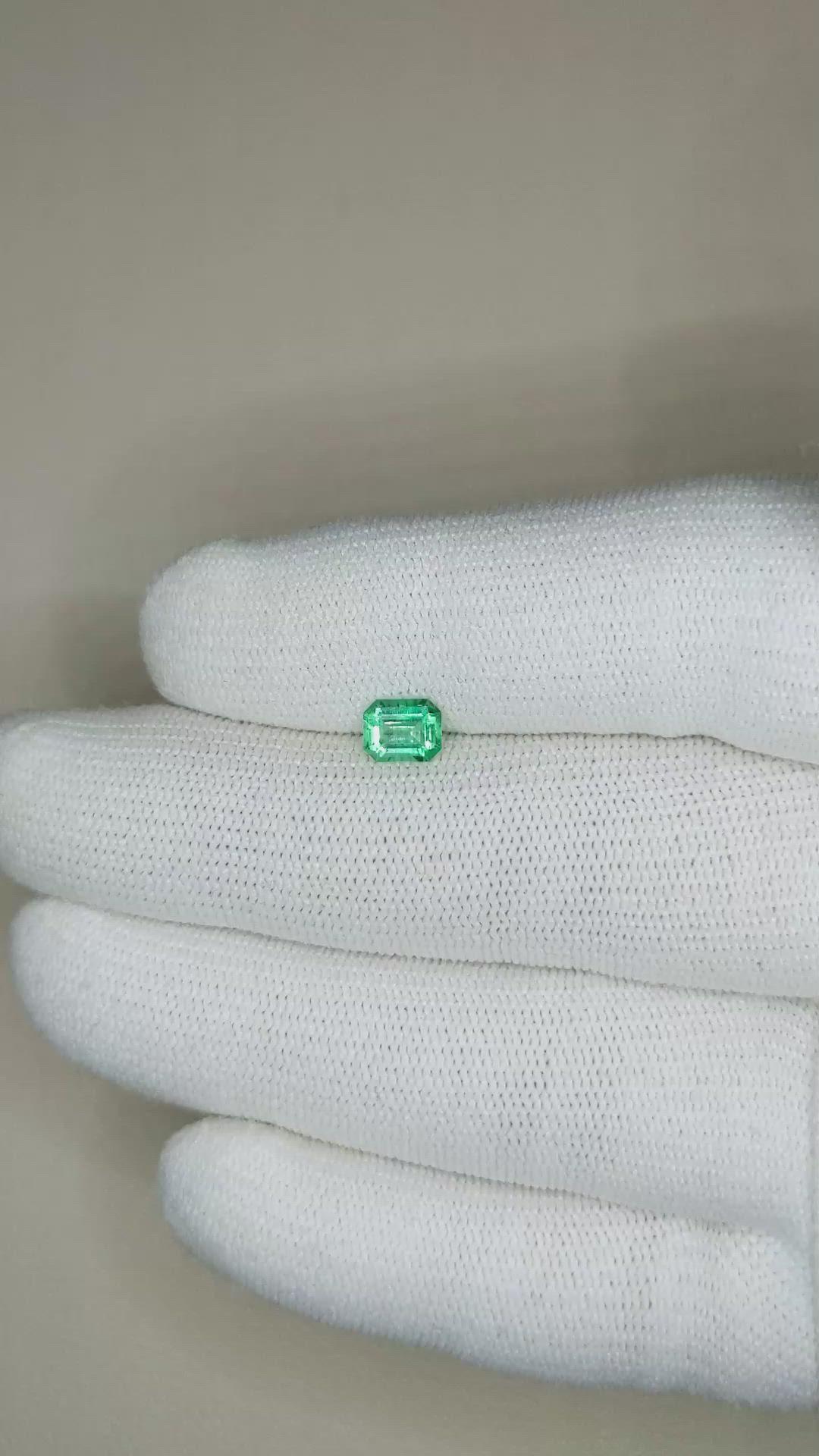 0.59 Ct. Emerald from Colombia Size Video