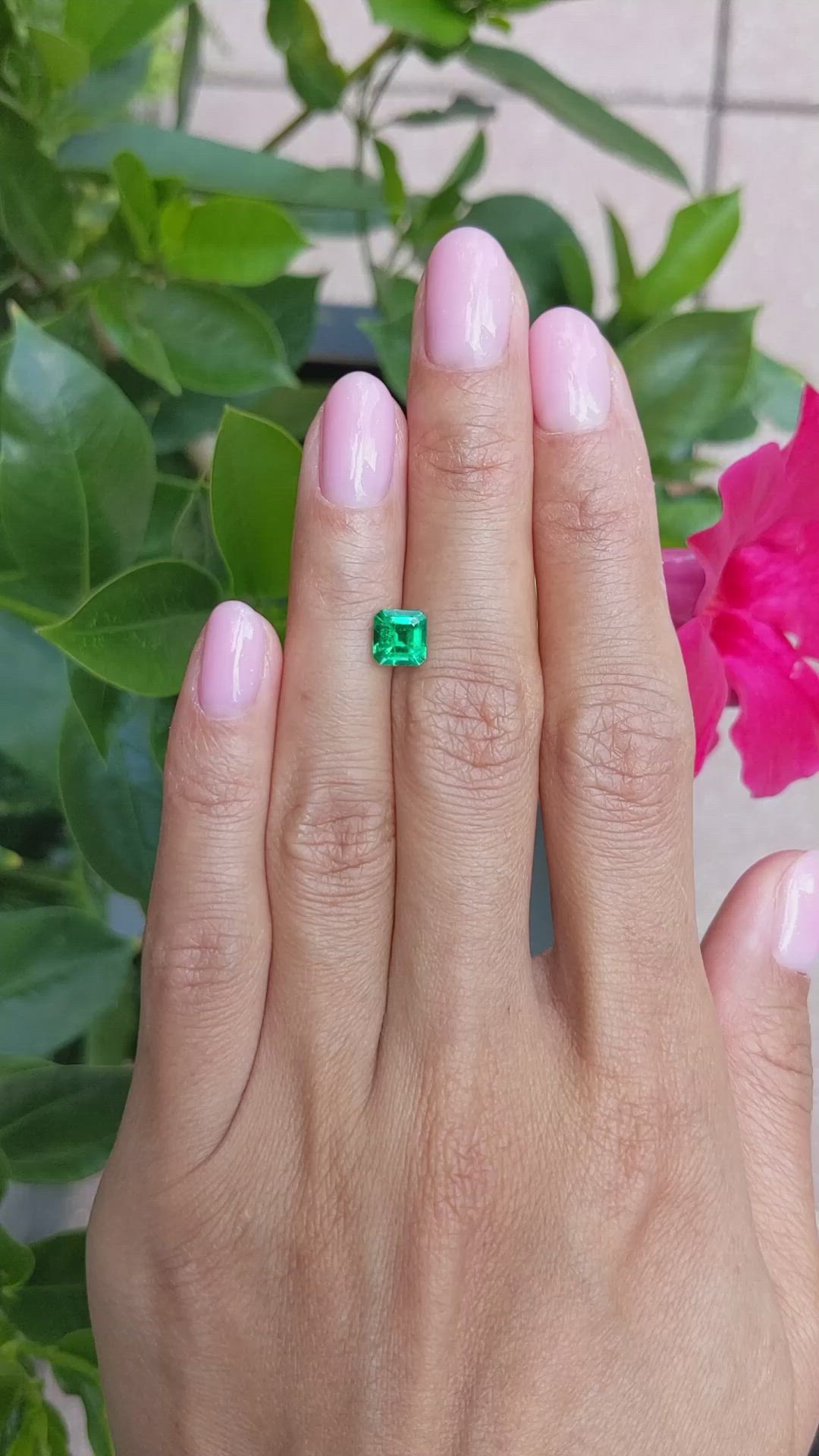 0.99 Ct. Emerald from Zambia Size Video