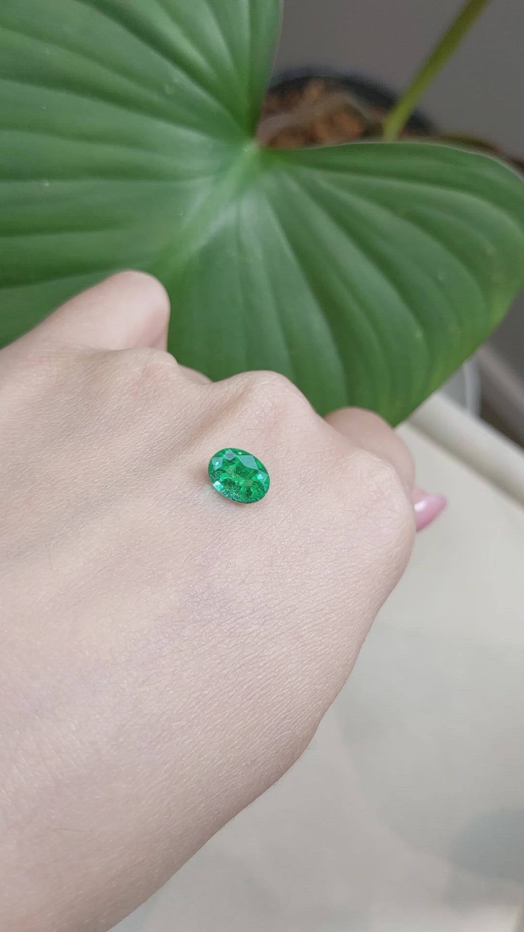 1.73 Ct. Emerald from Zambia Size Video