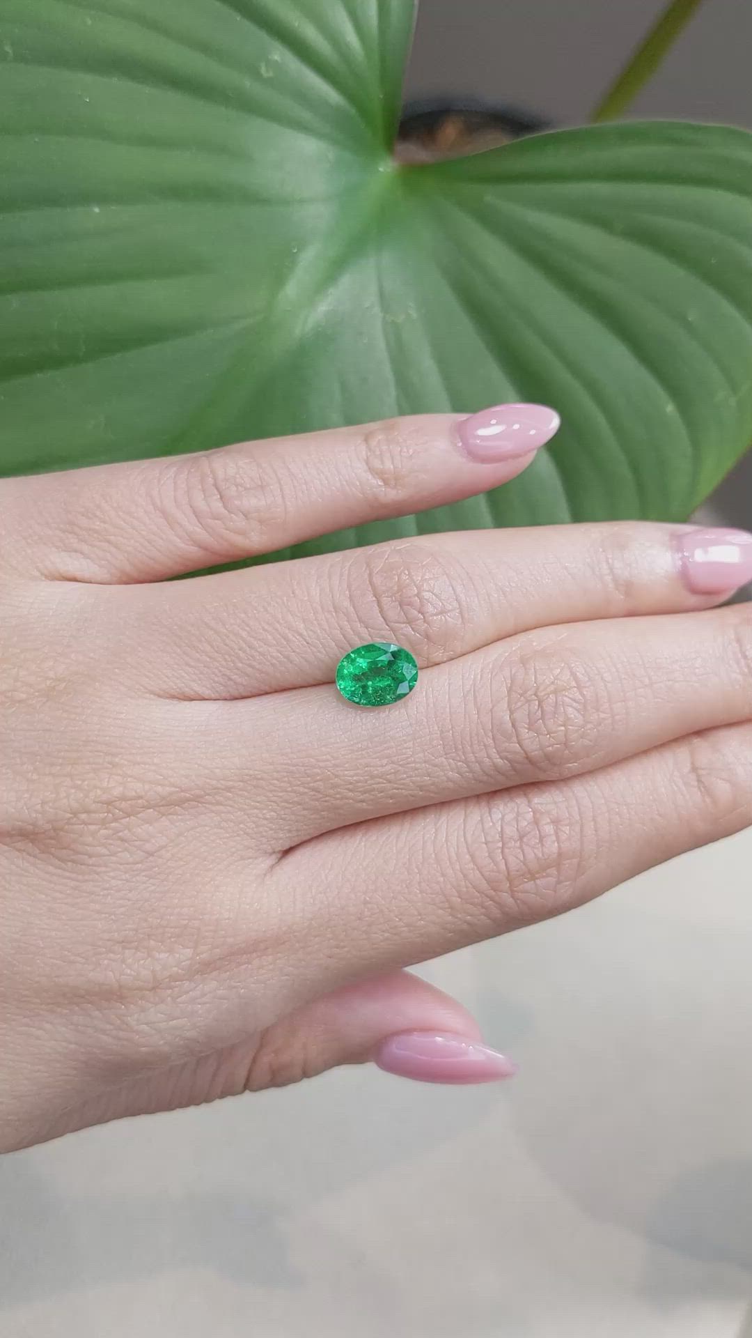 1.73 Ct. Emerald from Zambia Size Video