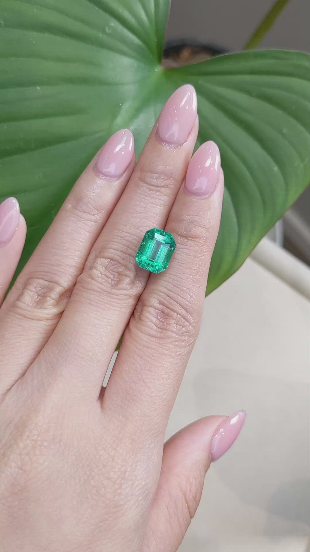 4.54 Ct. Emerald from Zambia Size Video