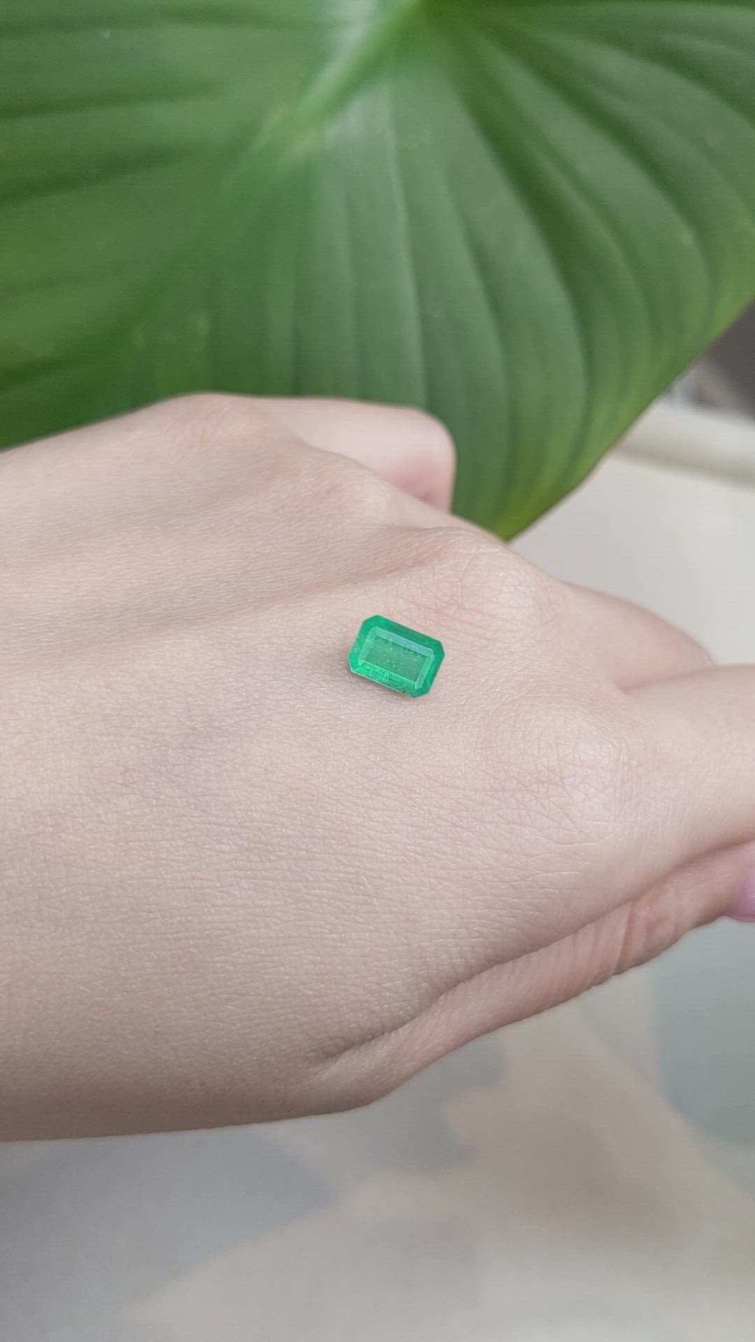 1.34 Ct. Emerald from Brazil Size Video