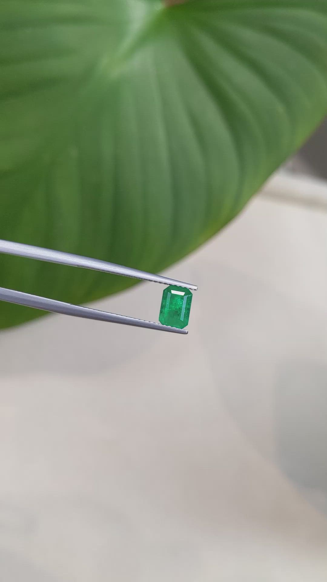 0.87 Ct. Emerald from Brazil Size Video