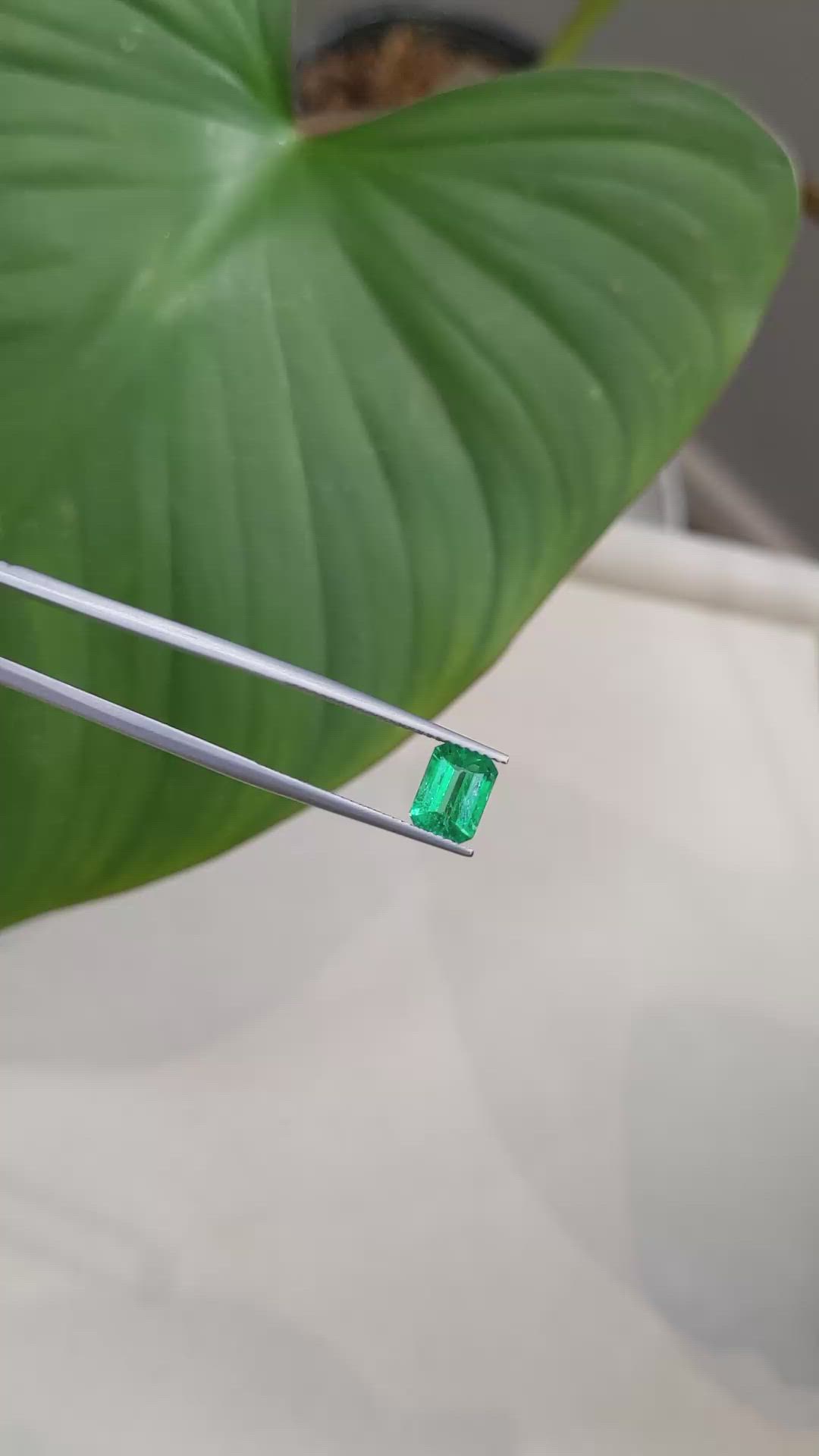 1.10 Ct. Emerald from Brazil Size Video