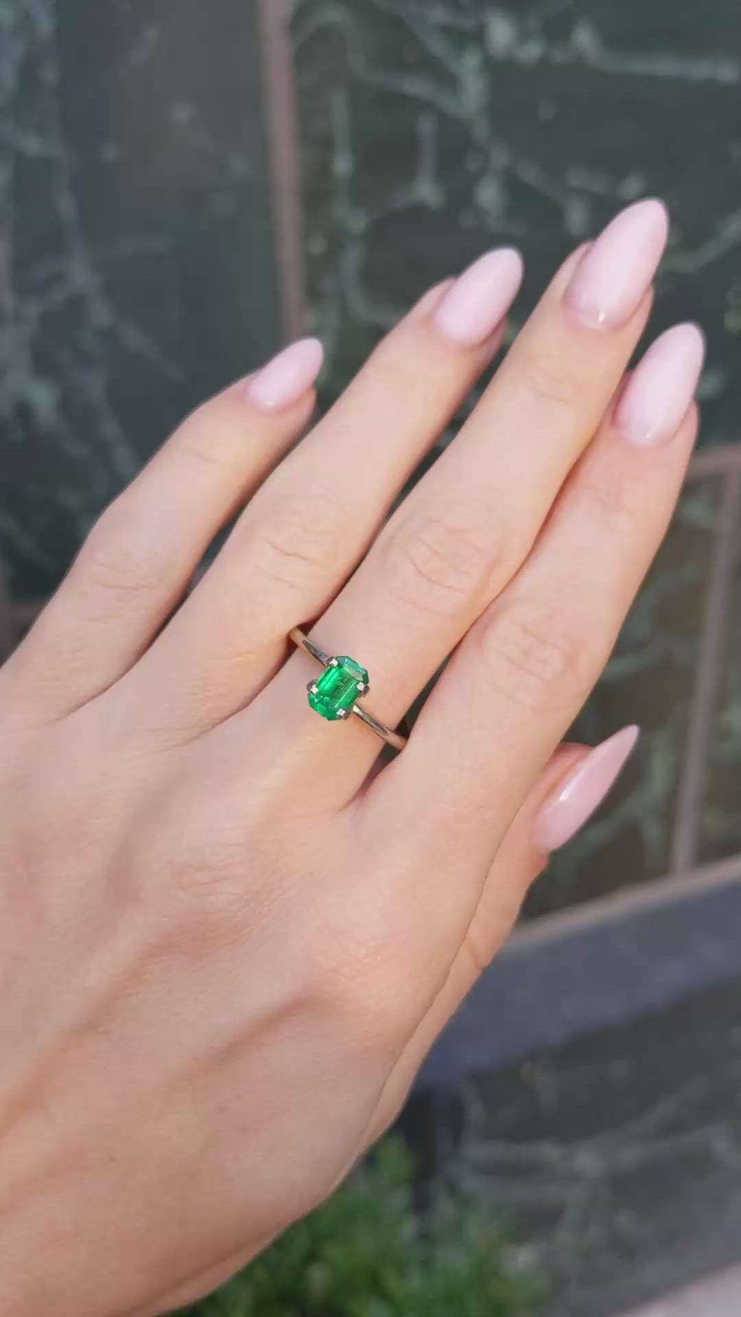 0.79 Ct. Emerald from Brazil Size Video