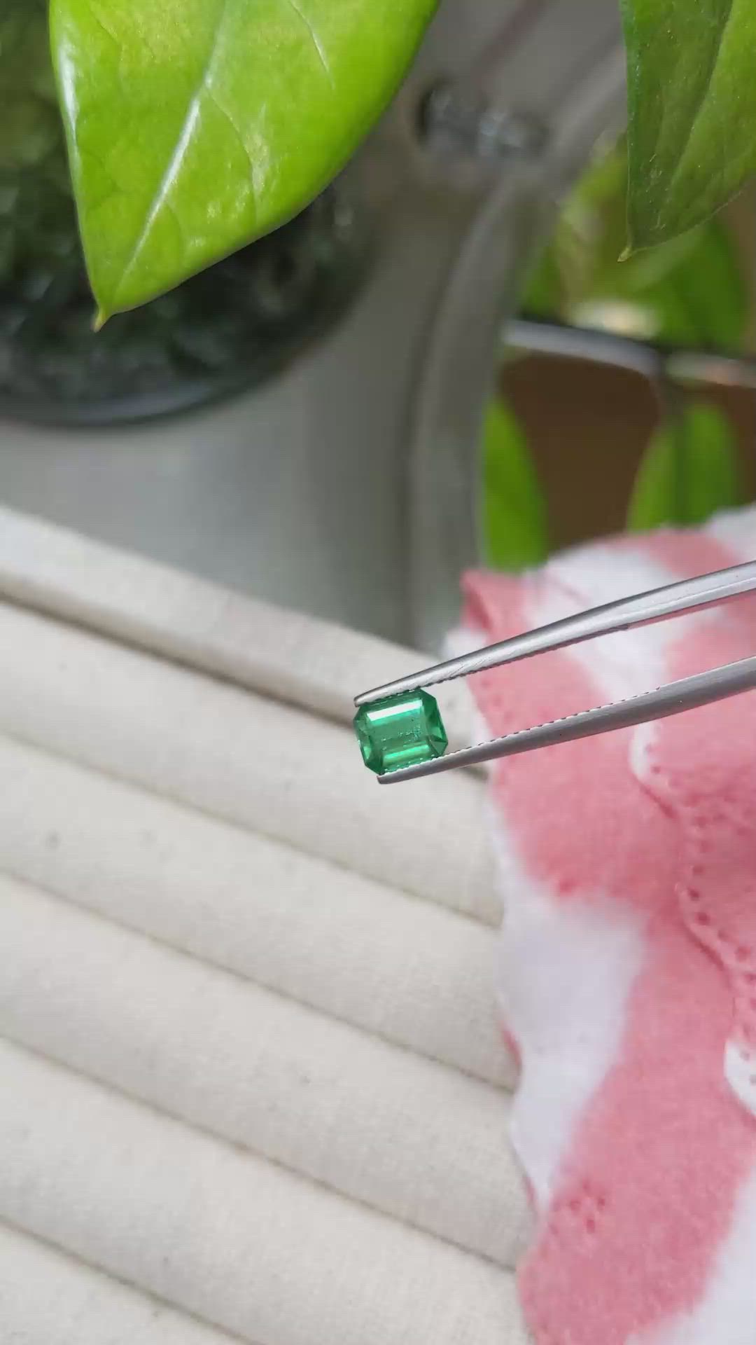 0.73 Ct. Emerald from Brazil Size Video
