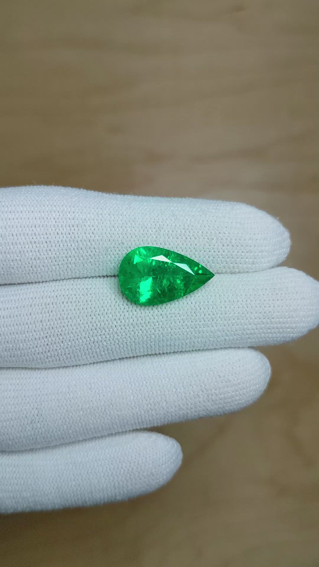 6.14 Ct. Emerald from Colombia Size Video