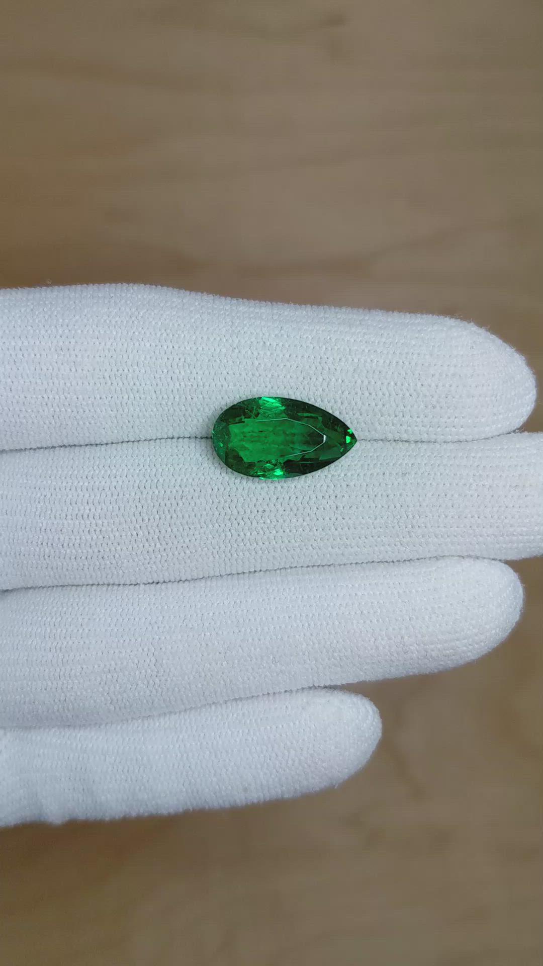 6.31 Ct. Emerald from Brazil Size Video