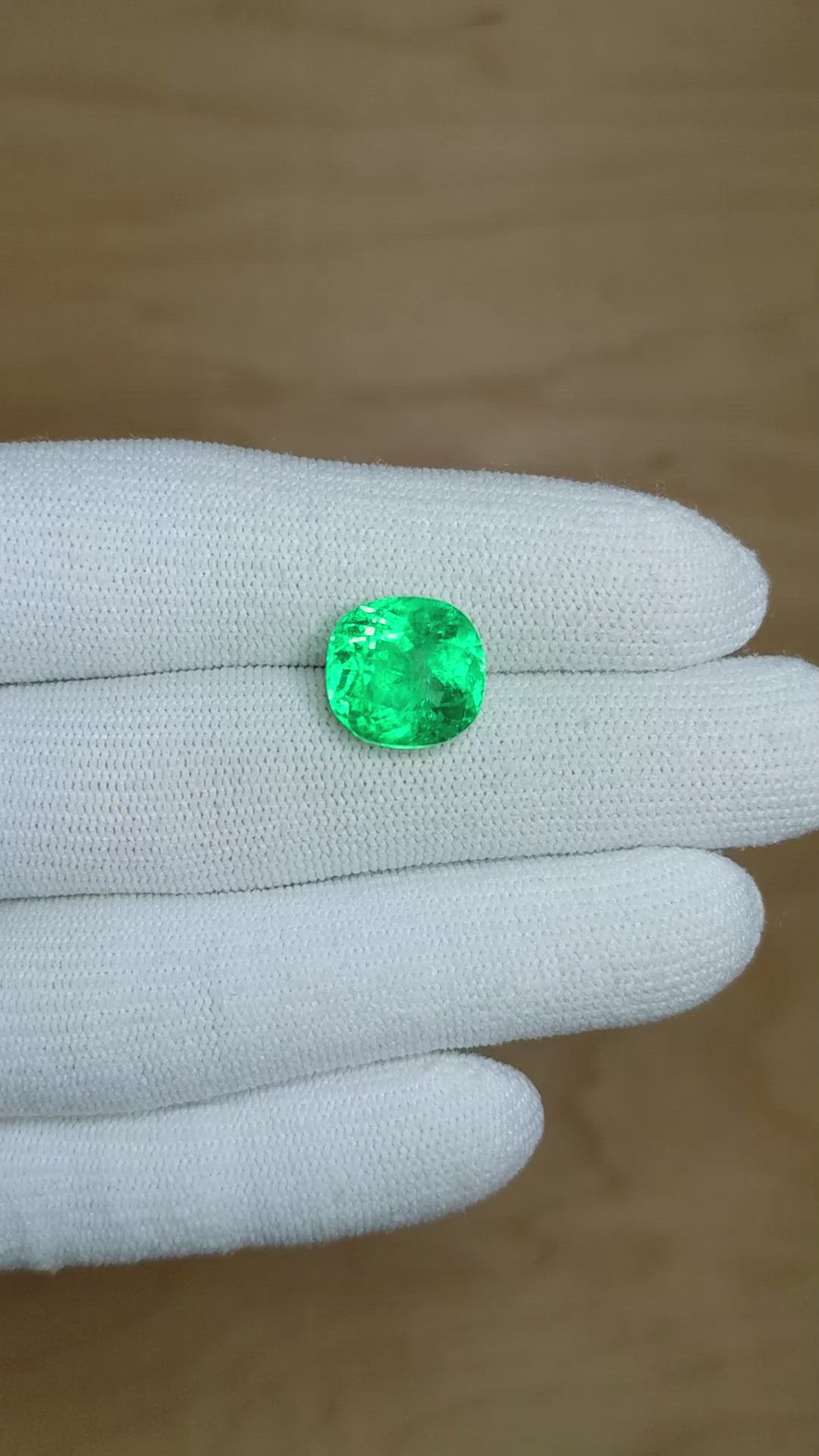 6.43 Ct. Emerald from Colombia Size Video