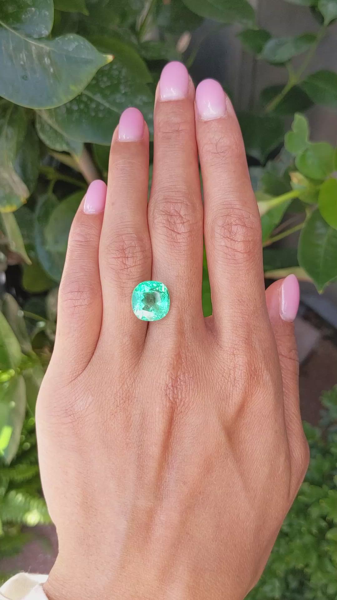 6.43 Ct. Emerald from Colombia Size Video