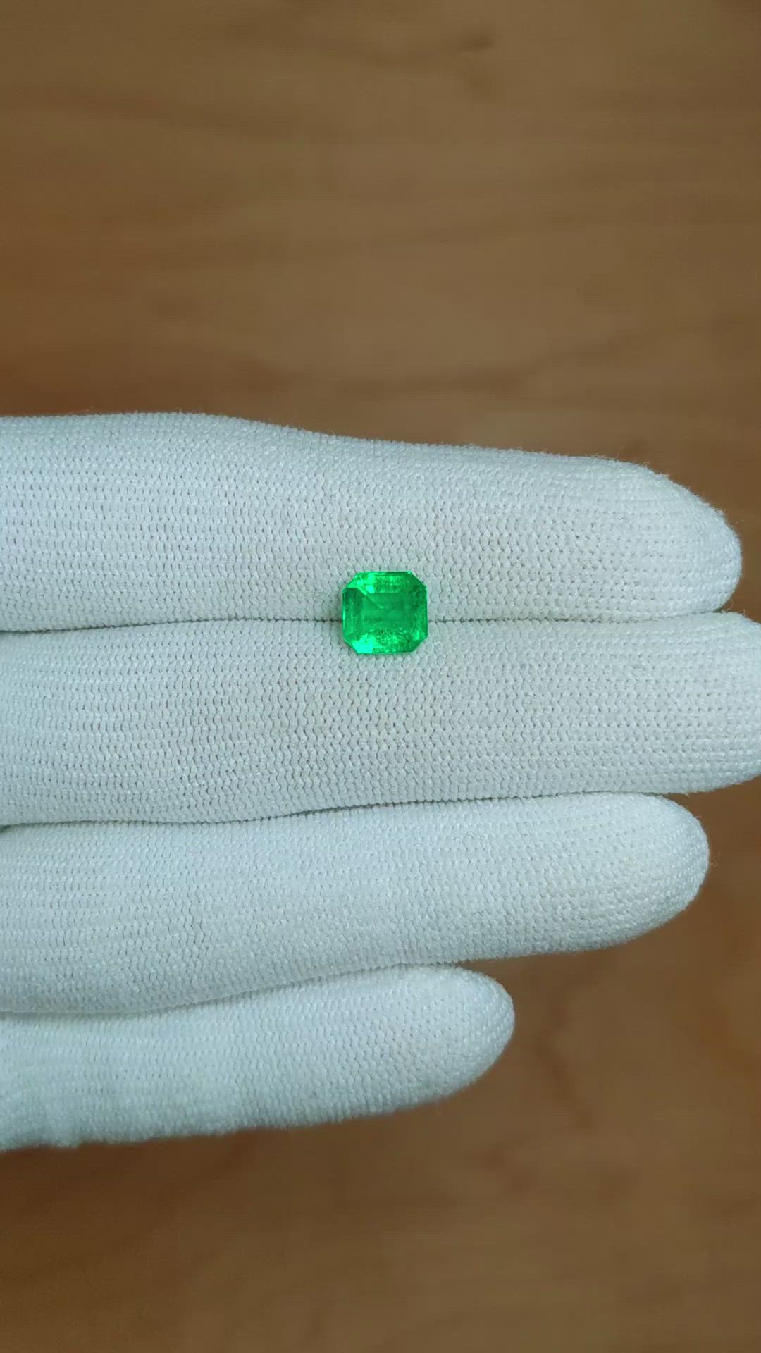 1.54 Ct. Emerald from Colombia Size Video