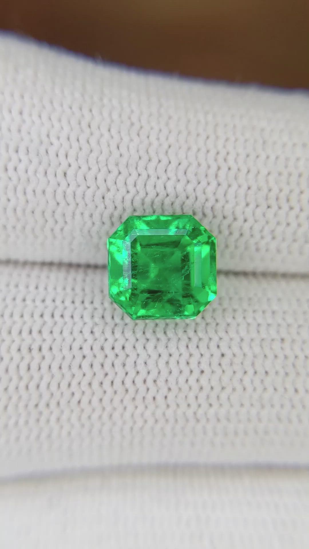 2.55 Ct. Emerald from Colombia Size Video