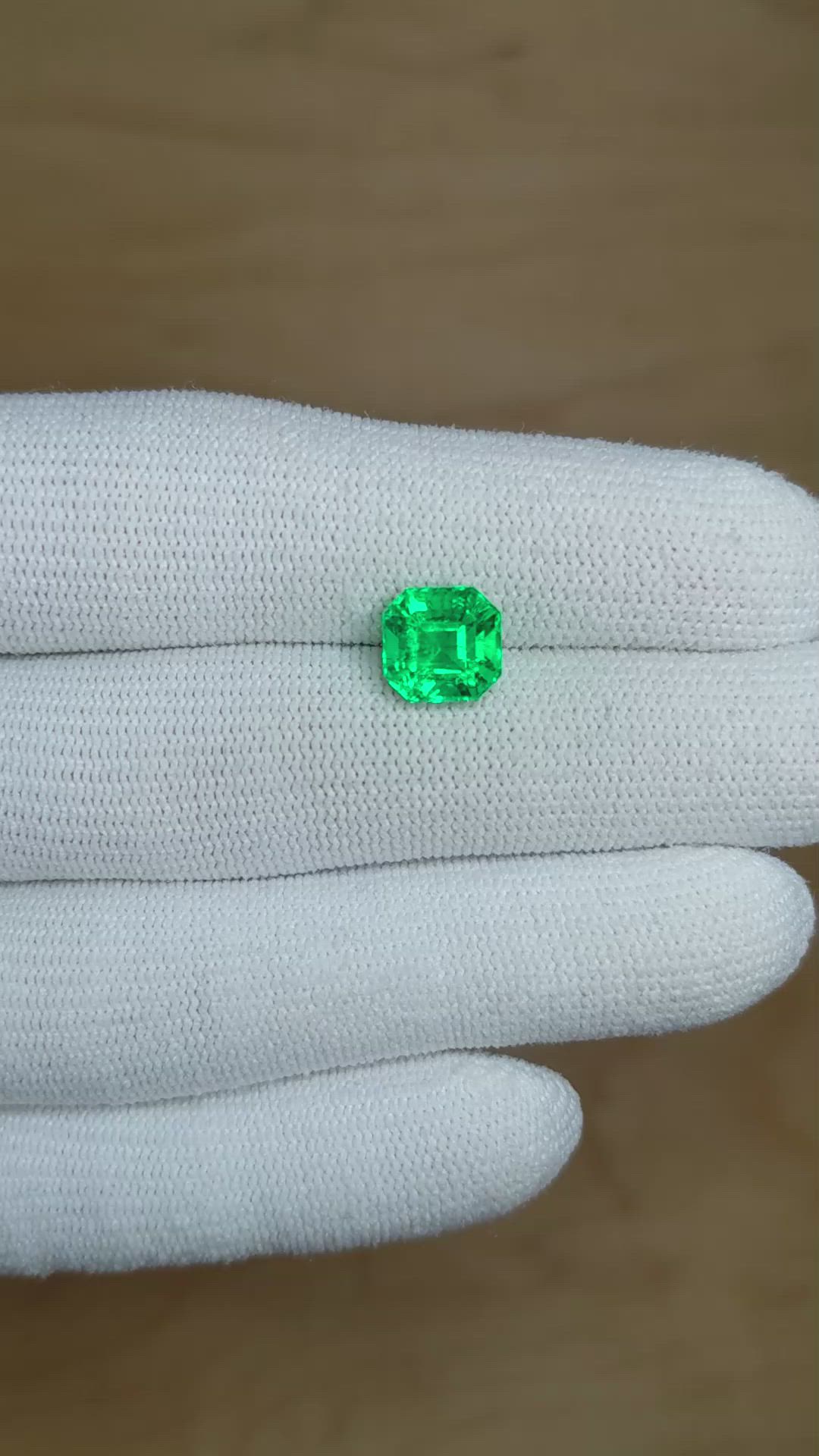2.55 Ct. Emerald from Colombia Size Video