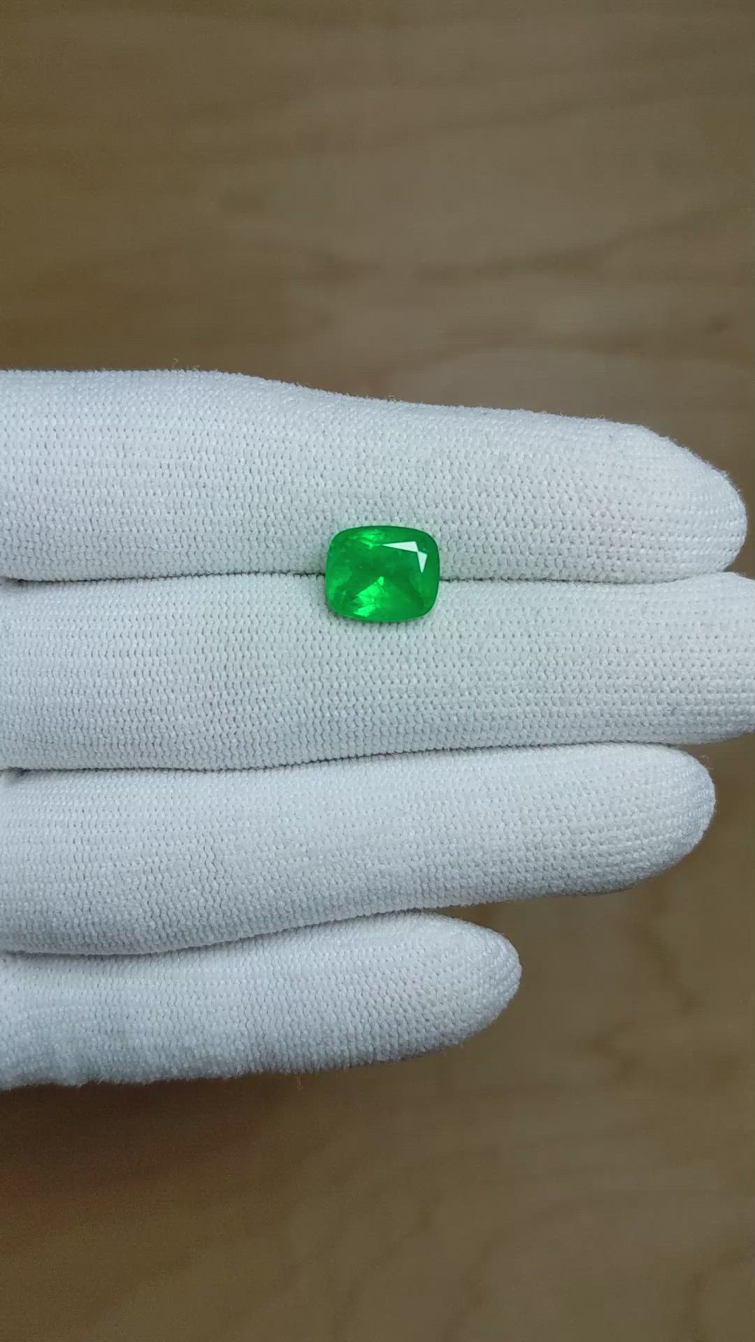 2.58 Ct. Emerald from Colombia Size Video