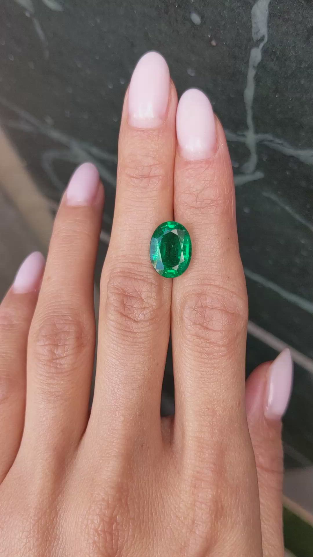 4.58 Ct. Emerald from Zambia Size Video