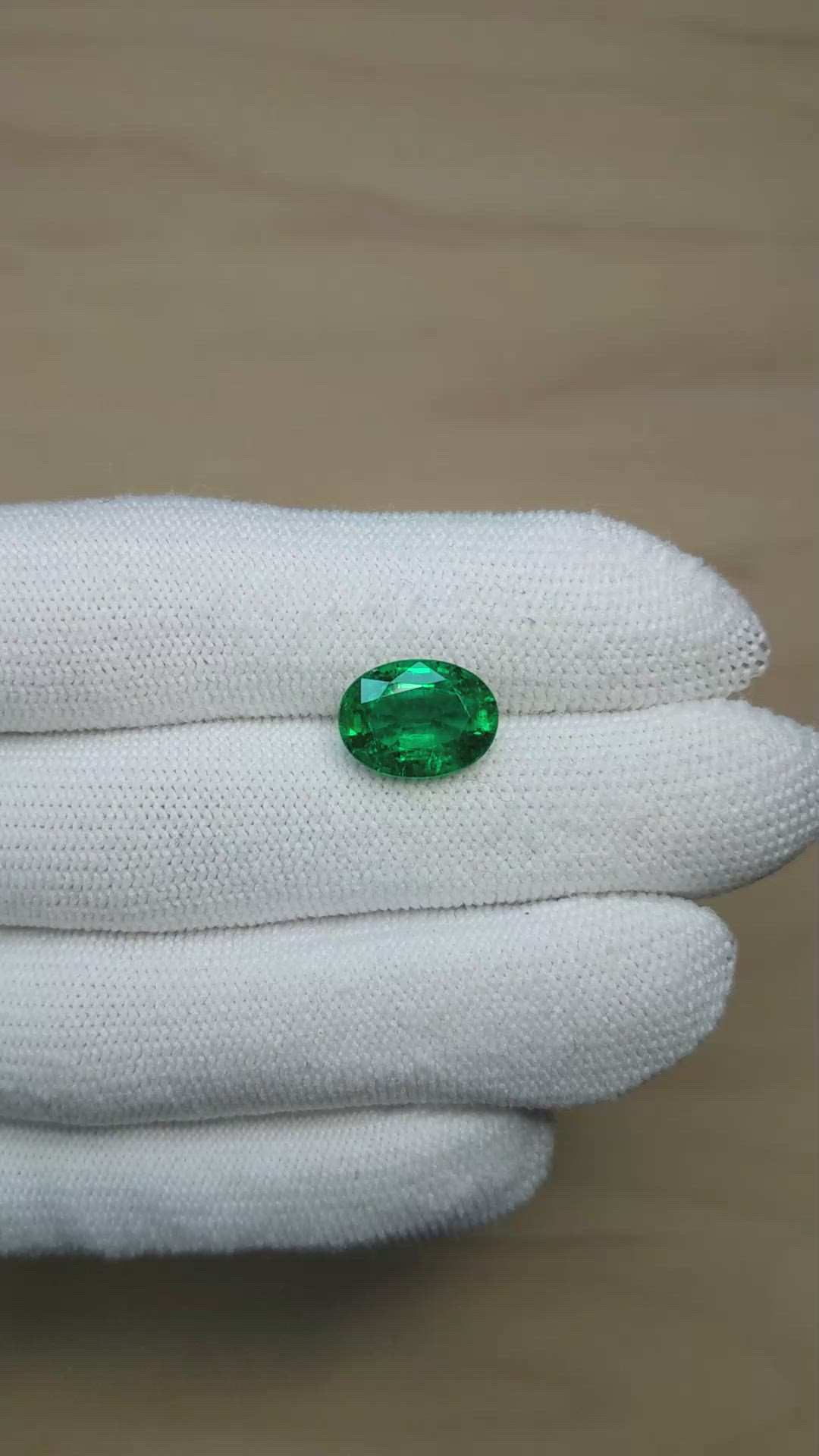 4.58 Ct. Emerald from Zambia Size Video