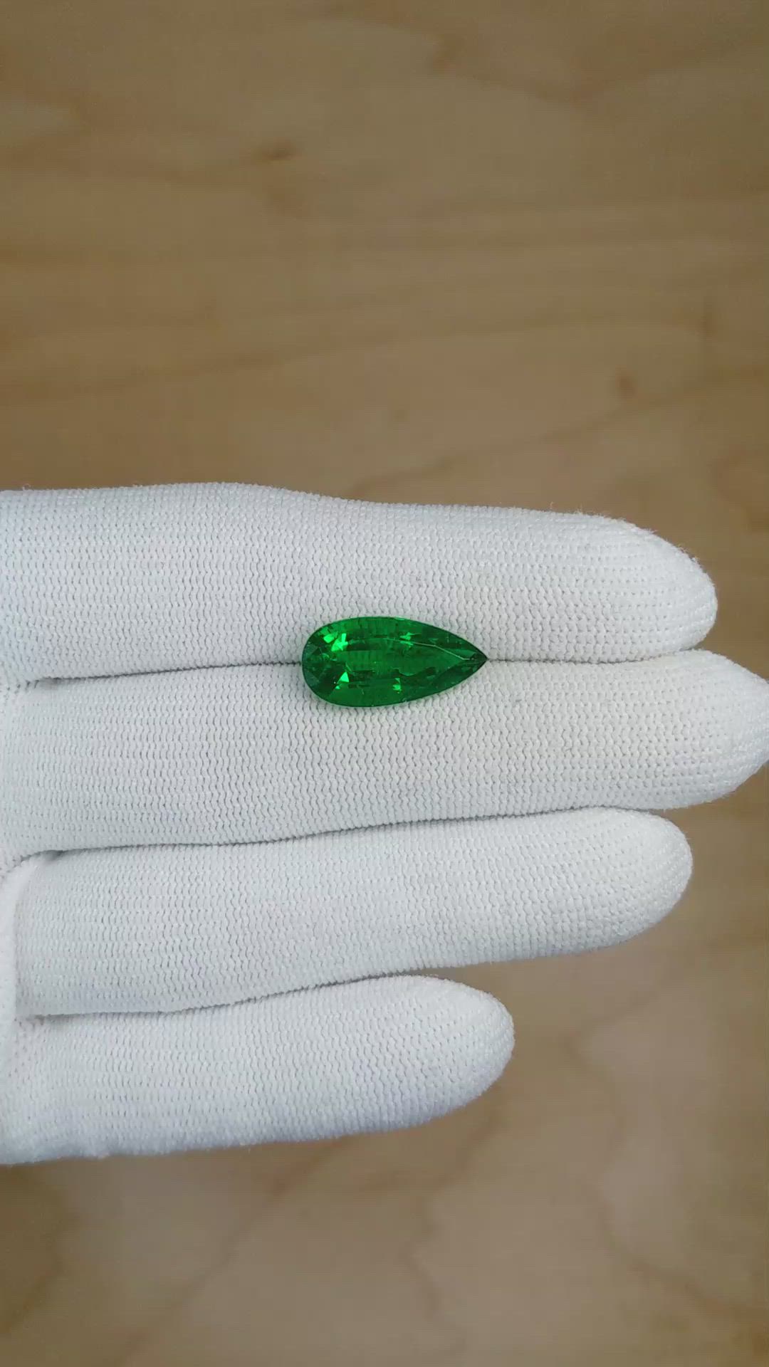 5.52 Ct. Emerald from Zambia Size Video