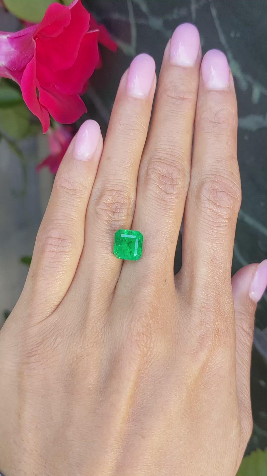 3.43 Ct. Emerald from Zambia Size Video