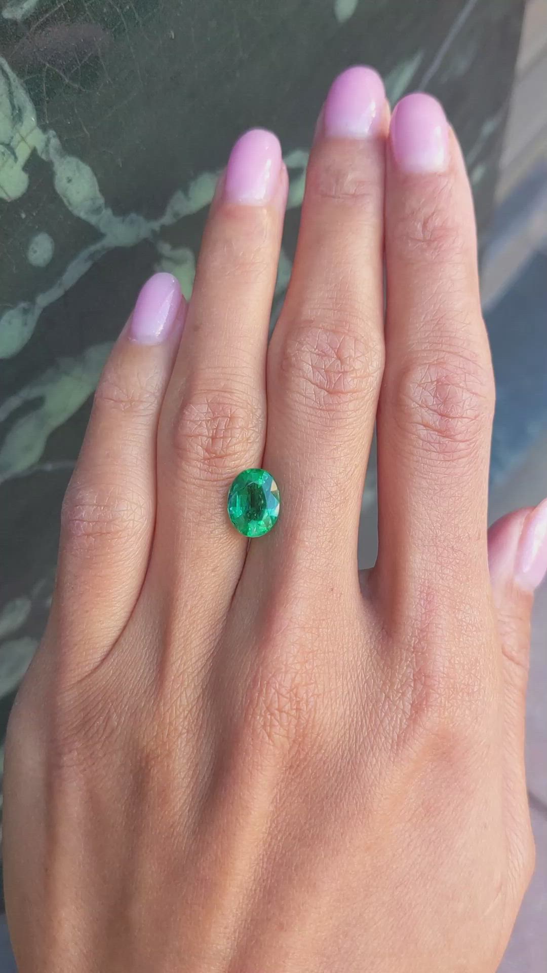 2.29 Ct. Emerald from Zambia Size Video