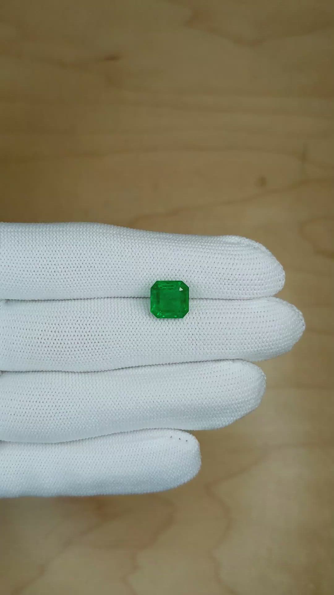3.23 Ct. Emerald from Zambia Size Video