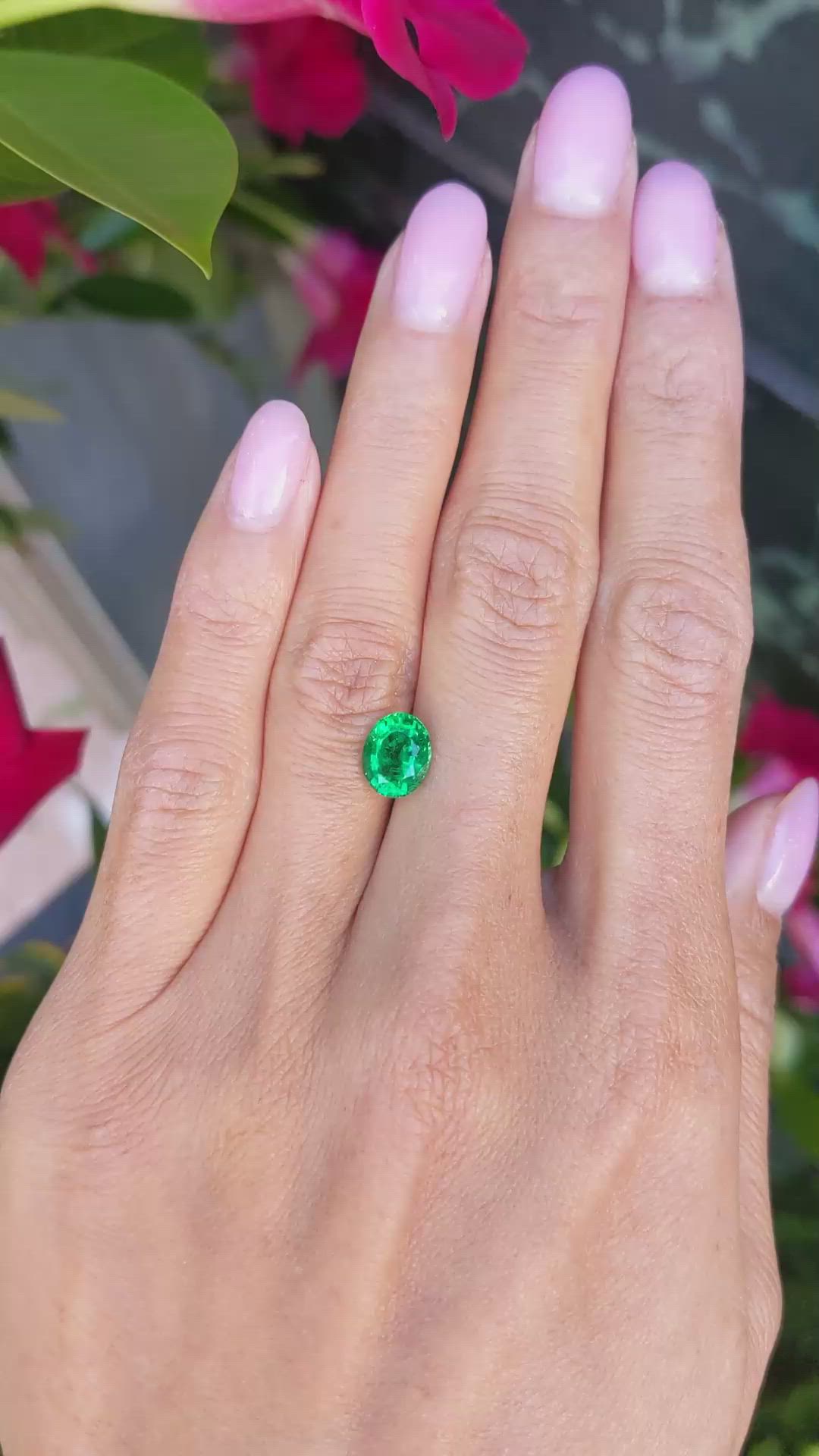 1.56 Ct. Emerald from Zambia Size Video