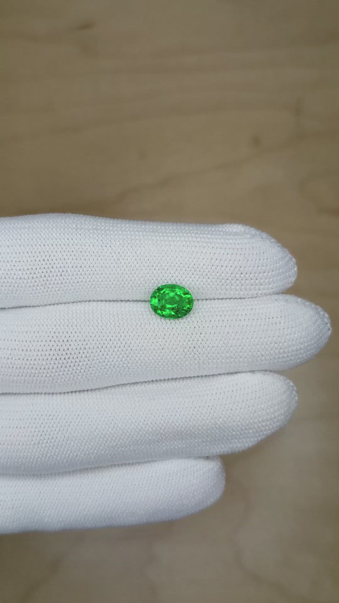 1.56 Ct. Emerald from Zambia Size Video