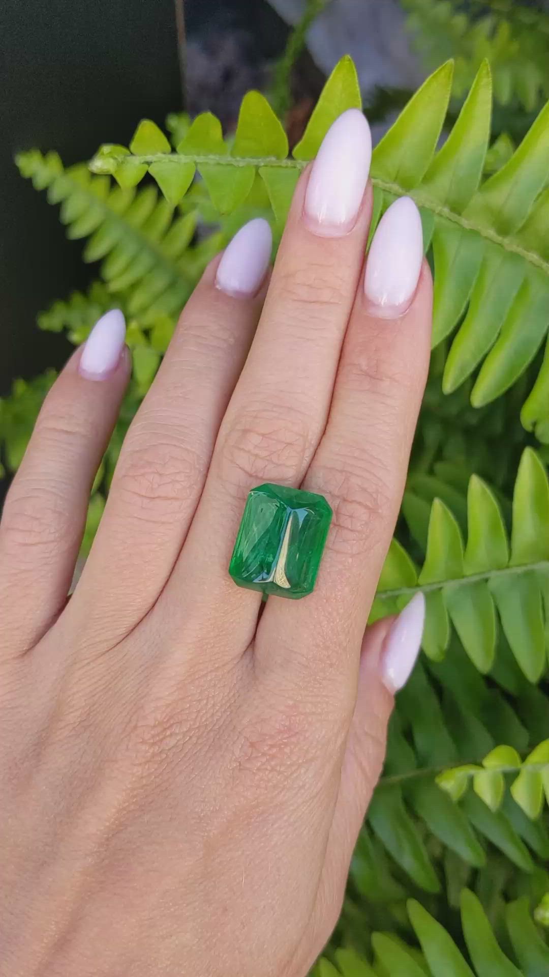 13.27 Ct. Cabochon Emerald from Zambia Size Video