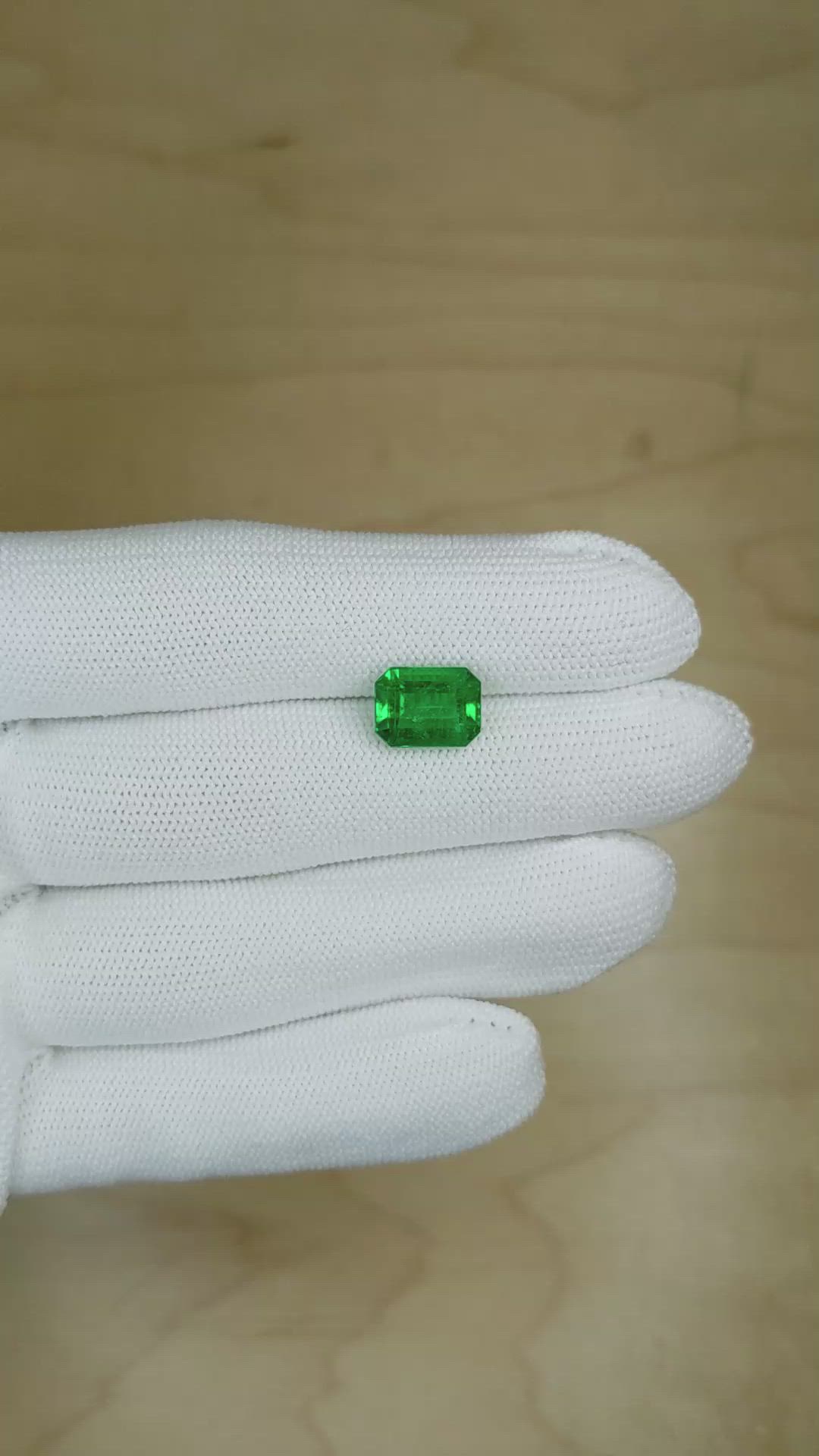 3.36 Ct. Emerald from Zambia Size Video